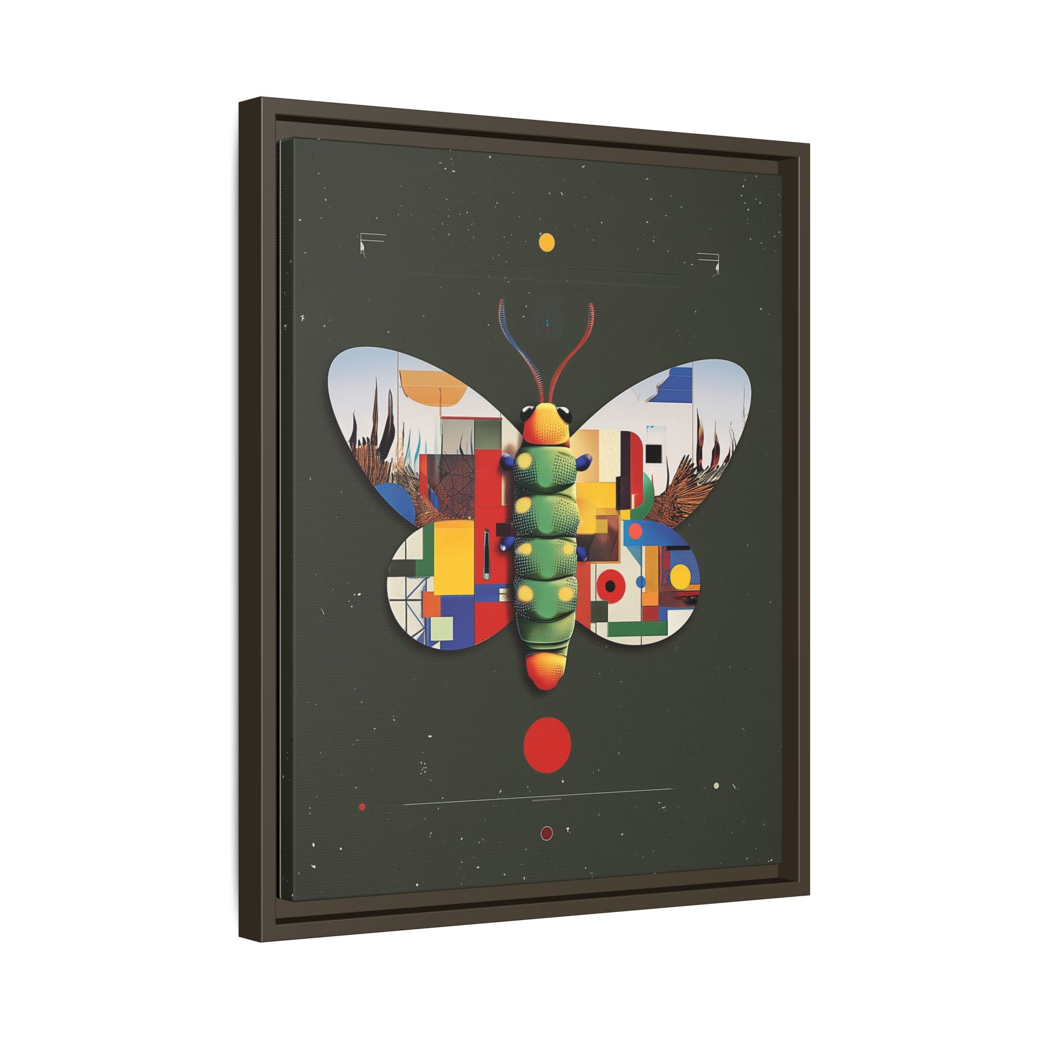 Geometric Butterfly Framed Print : Digital Cubist Interpretation, Modernist Entomological Design   |  Personalized & Custom Orders Available