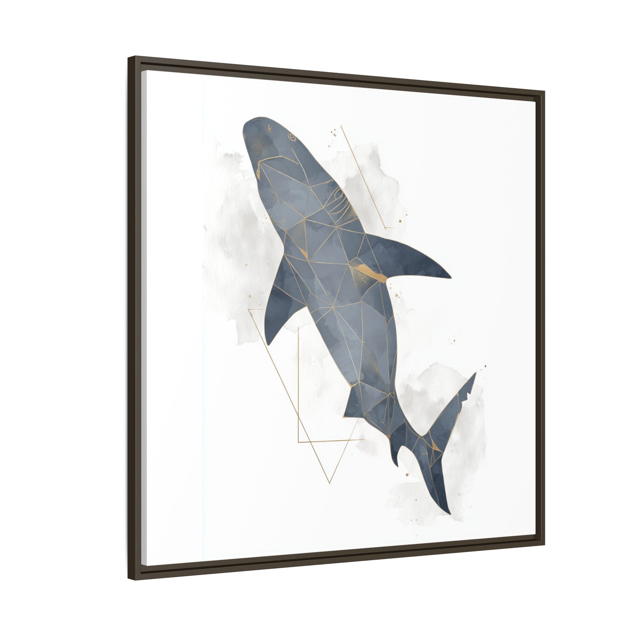 Aquatic Geometry: Shark Polygon Abstraction, Oceanic Digital Art   |  Personalized & Custom Orders Available