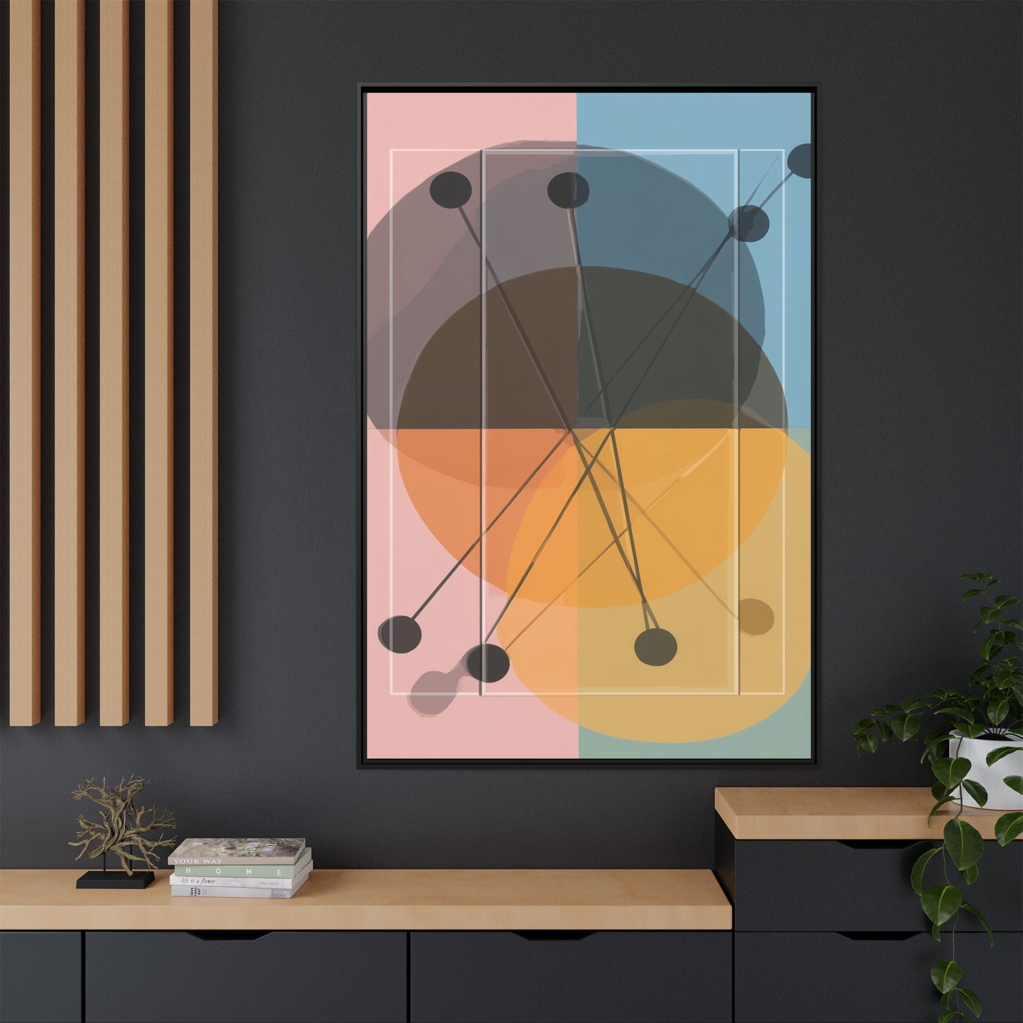 Geometric Intersections: Pastel Quadrants, Mid-Century Minimalism, Network Nodes   |   Custom Orders Accepted