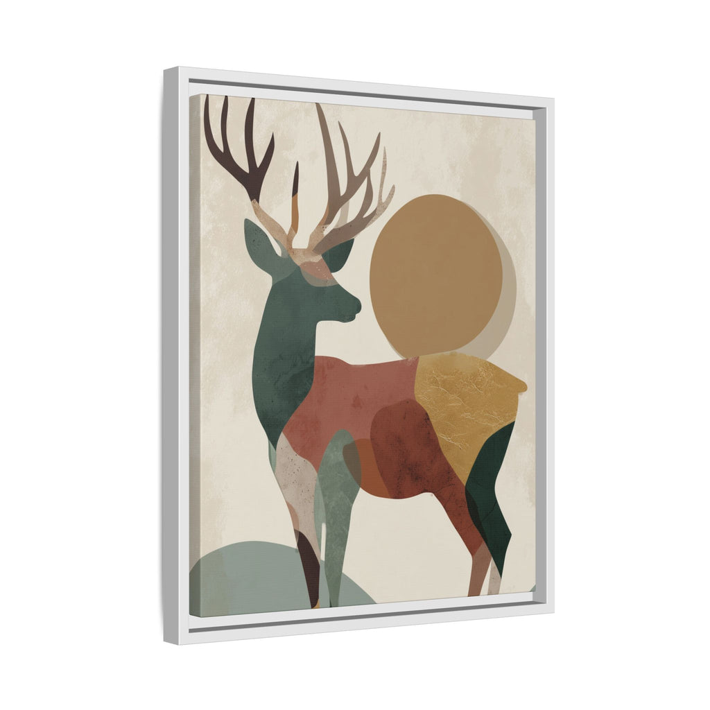 Geometric Deer Mosaic Framed Print : Modern Abstract Wildlife Art, Minimalist Nature Print   |  Personalized & Custom Orders Available