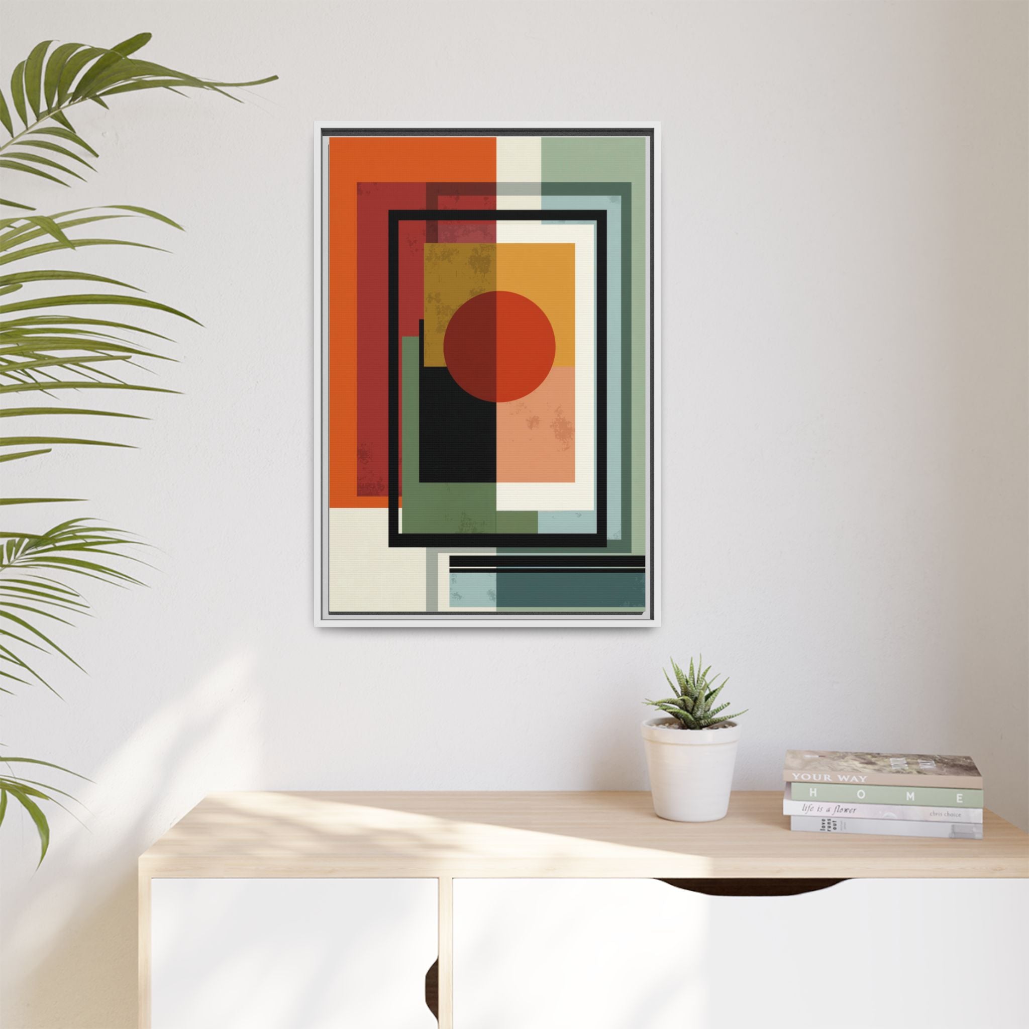 Geometric Harmonies: Mid-Century Modern Composition, Constructivist Inspiration, Abstract Rectangular Interplay   |   Custom Orders Accepted