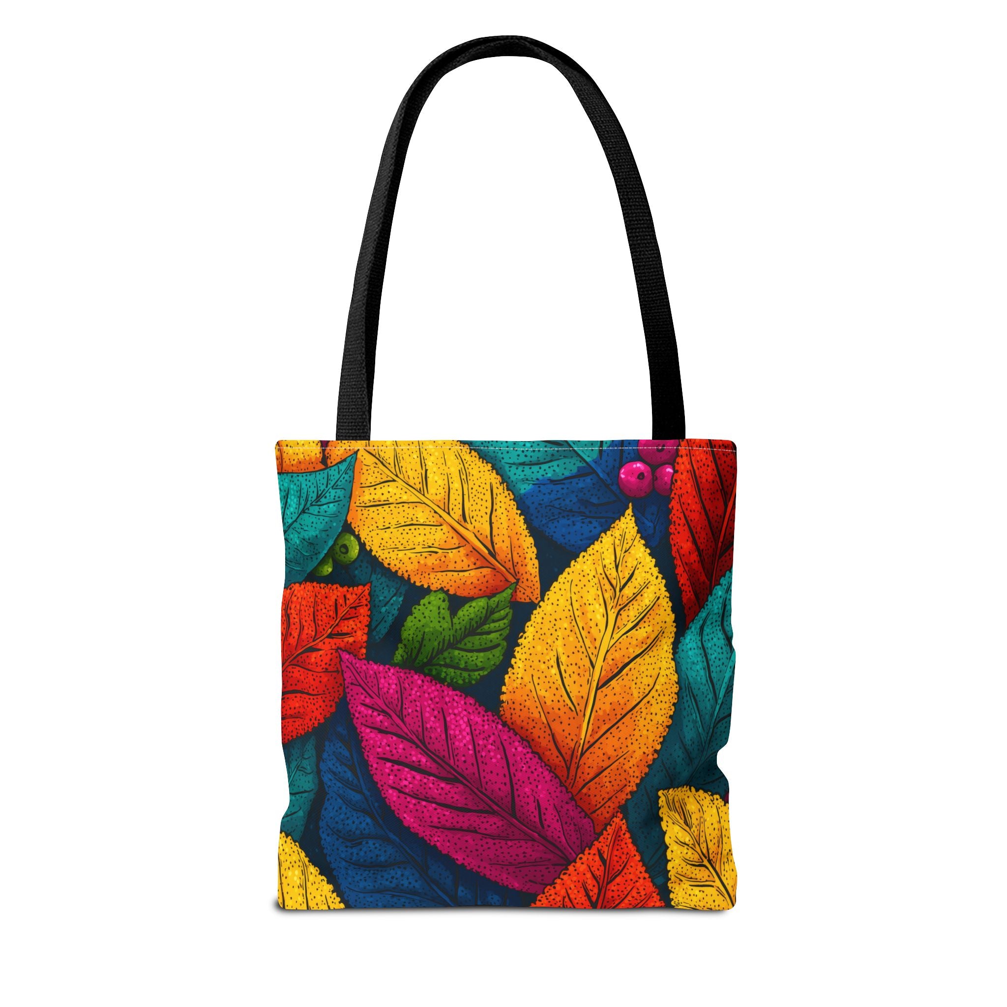 Vibrant Leaf Tote Bag | Colorful Floral Canvas Bag for Everyday Use | Eco-Friendly Shopping, Beach, Gym, Travel Bag