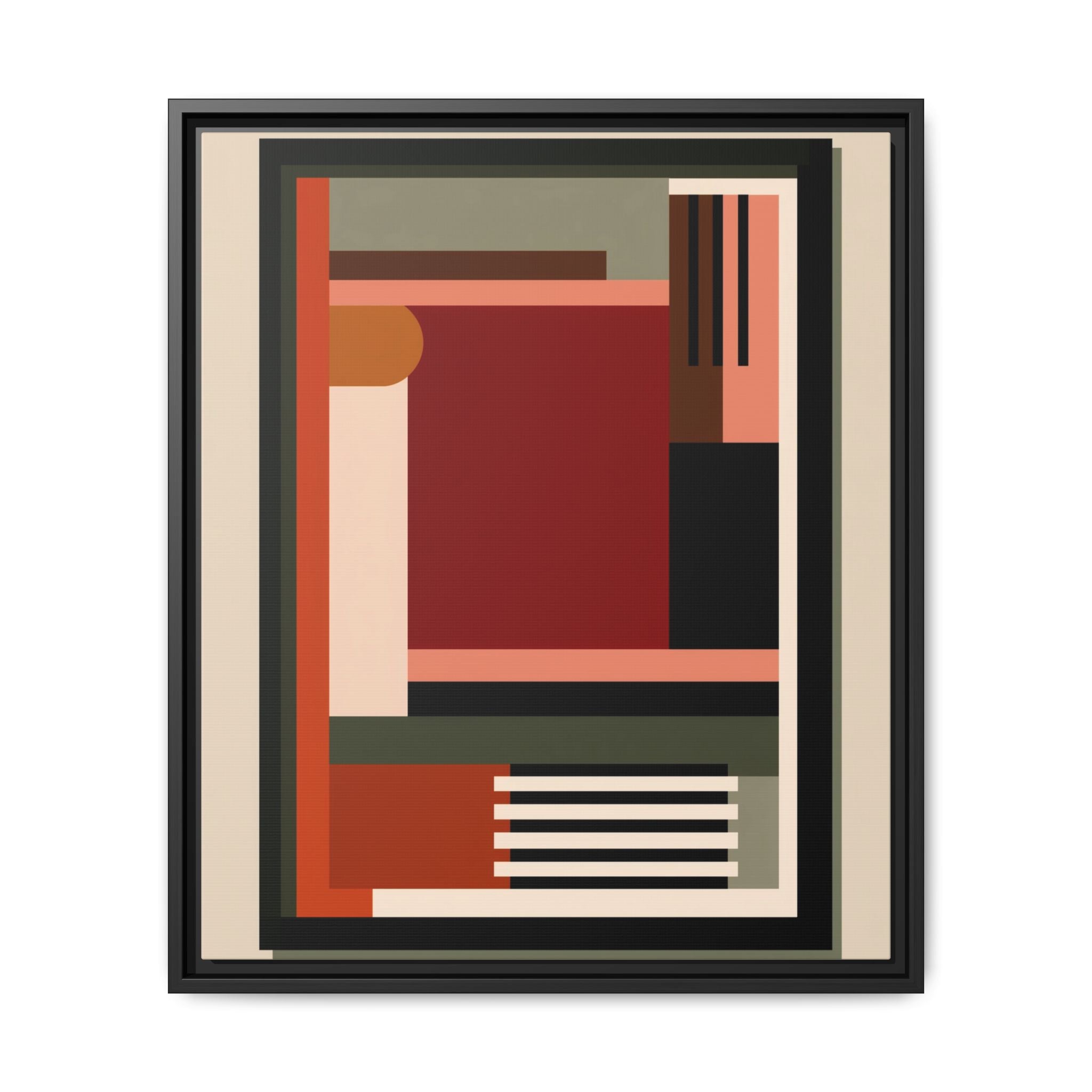 Architectural Geometries: Modern Abstract Composition, Bauhaus-Inspired Design, Geometric Color Blocking   |   Custom Orders Accepted