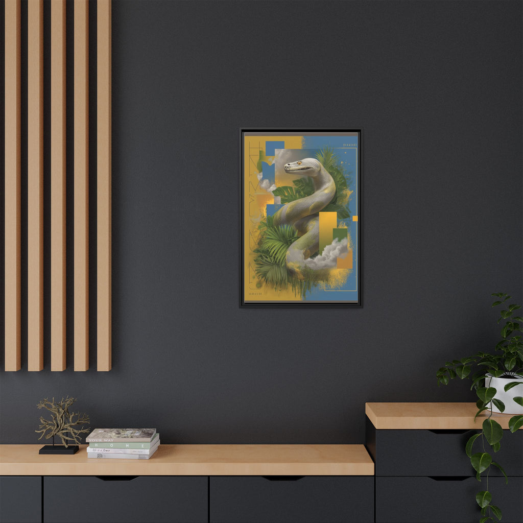 Serpent of Surreal Geometries: Tropical Hyperrealism, Digital Snake Illustration   |    Custom Orders Available