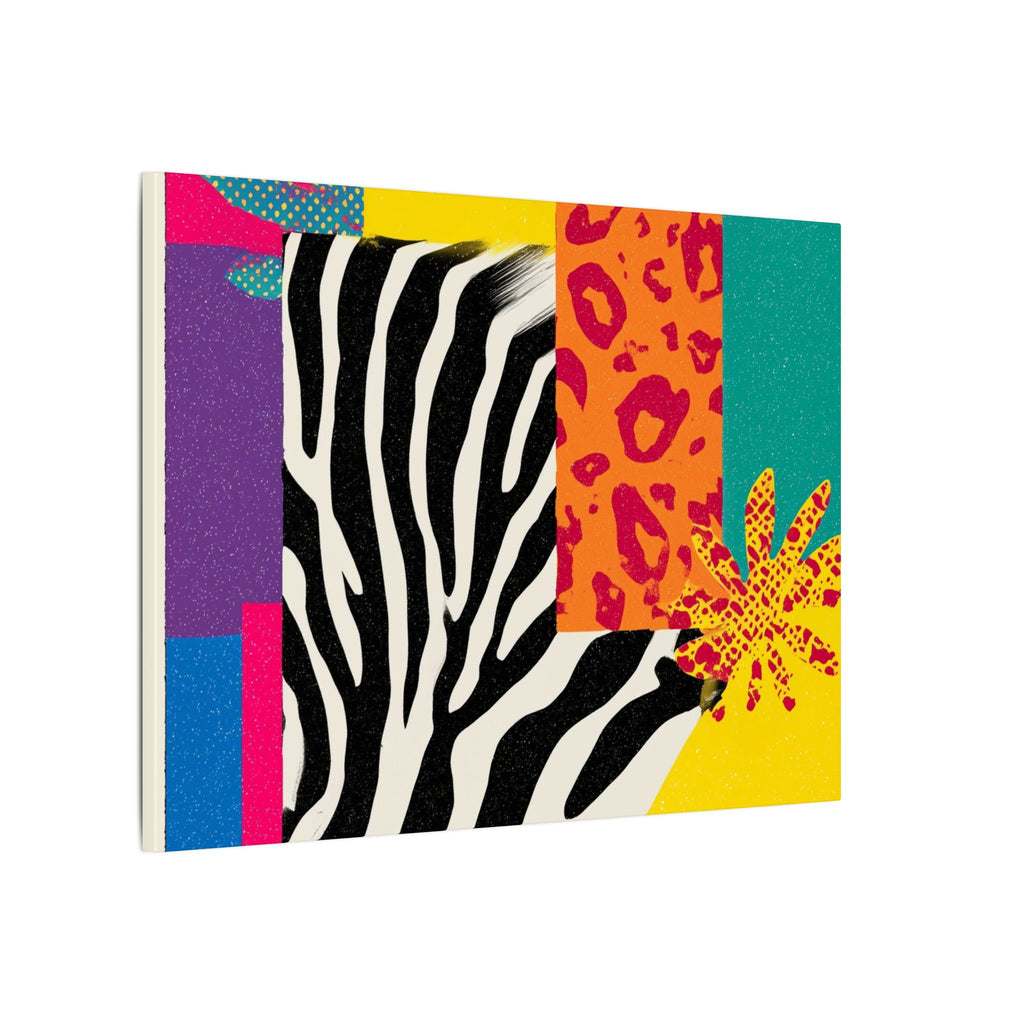 Pop Geometry: Zebra Leopard Fusion, Geometric Color Block, Modern Abstract Design   |   Custom Orders Accepted