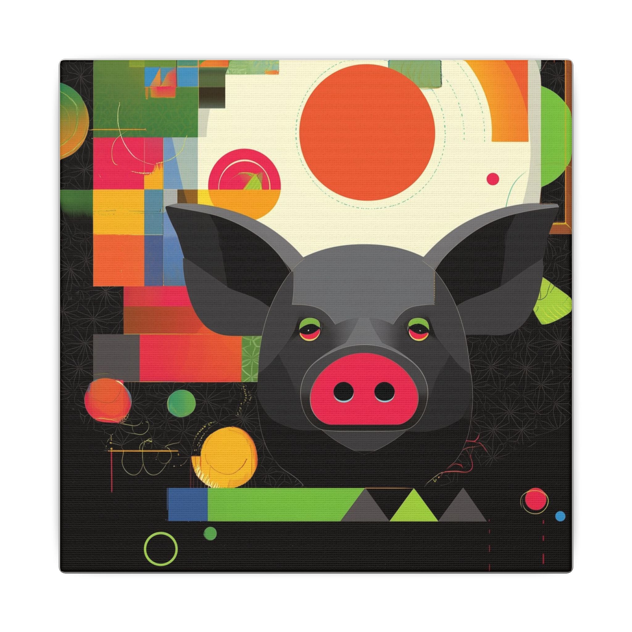 Geometric Pig Constellation: Abstract Digital Illustration, Modern Graphic Design Artwork   |    Custom Orders Available