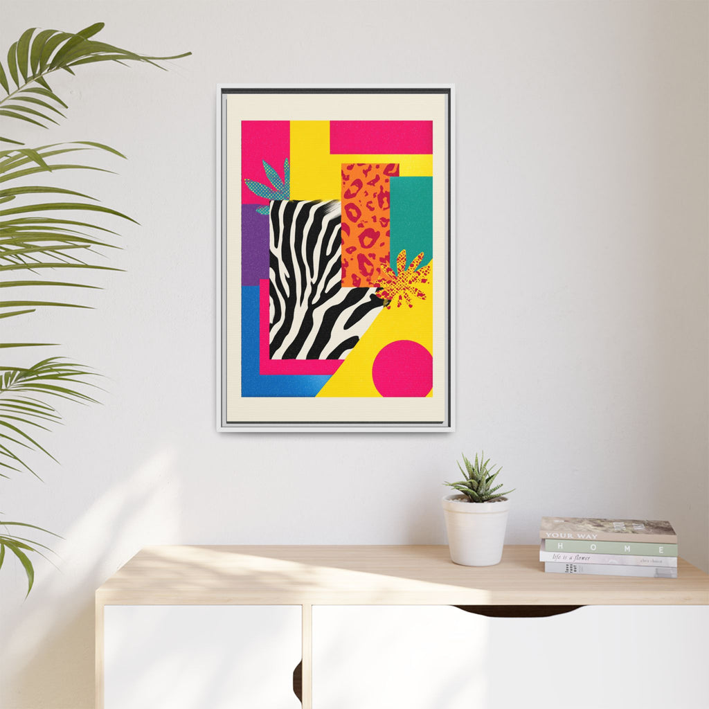 Zebra Stripes & Leopard Spots: 80s Pop Art Design, Memphis Style Graphic, Geometric Color Block Pattern   |   Custom Orders Accepted