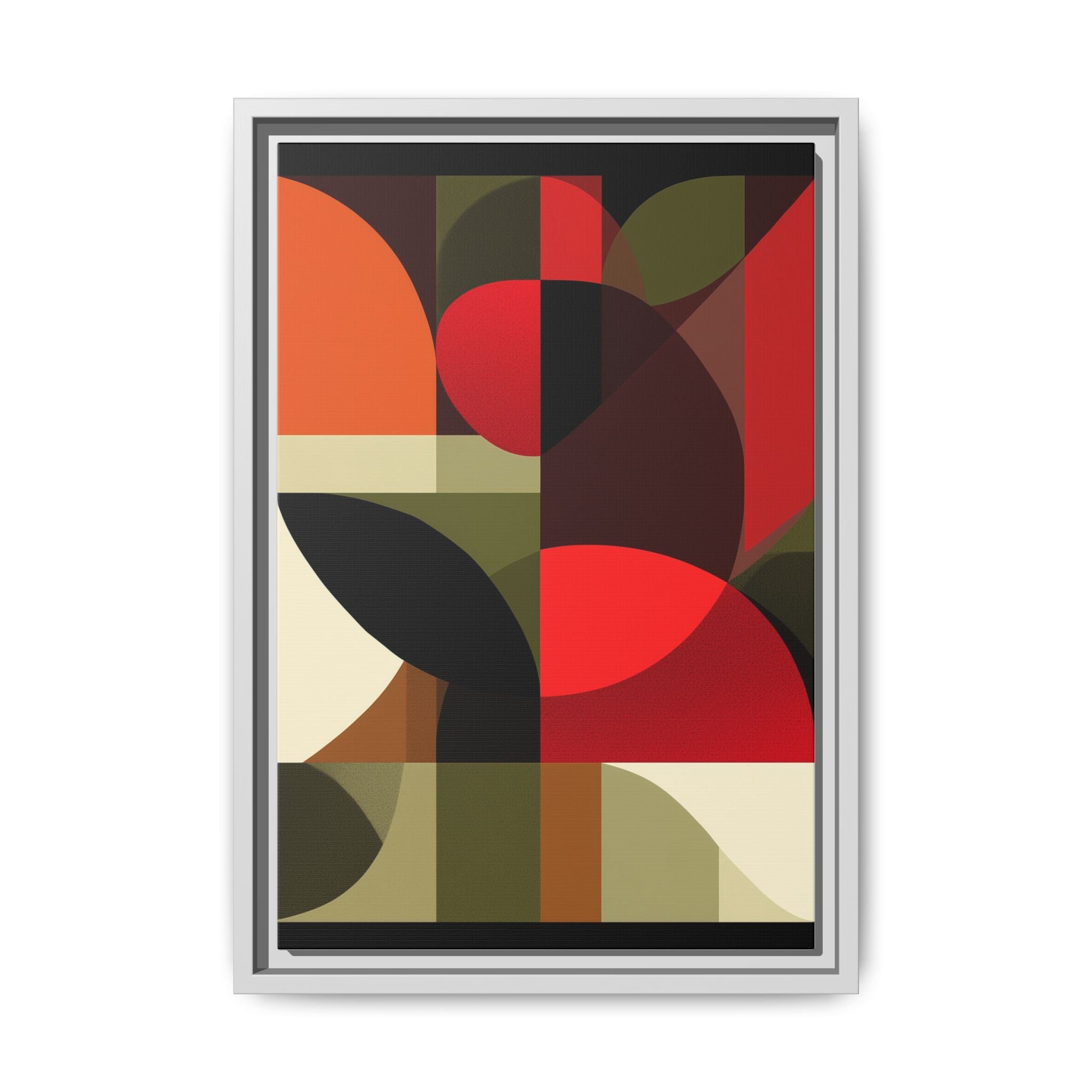 Geometric Fusion: Modern Abstract Composition, Cubist Color Blocks, Architectural Form Harmony   |   Custom Orders Accepted