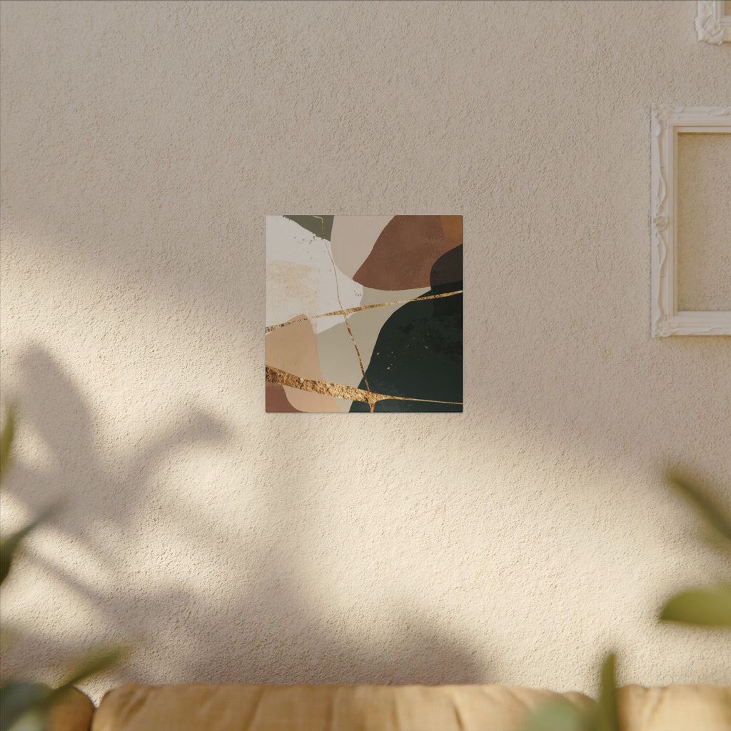 Canvas Print, Abstract Earthy Gold Wall Art, Modern Designer Home Decor, Stretched Matte Canvas; Thick, Multi-Size, Office Decor