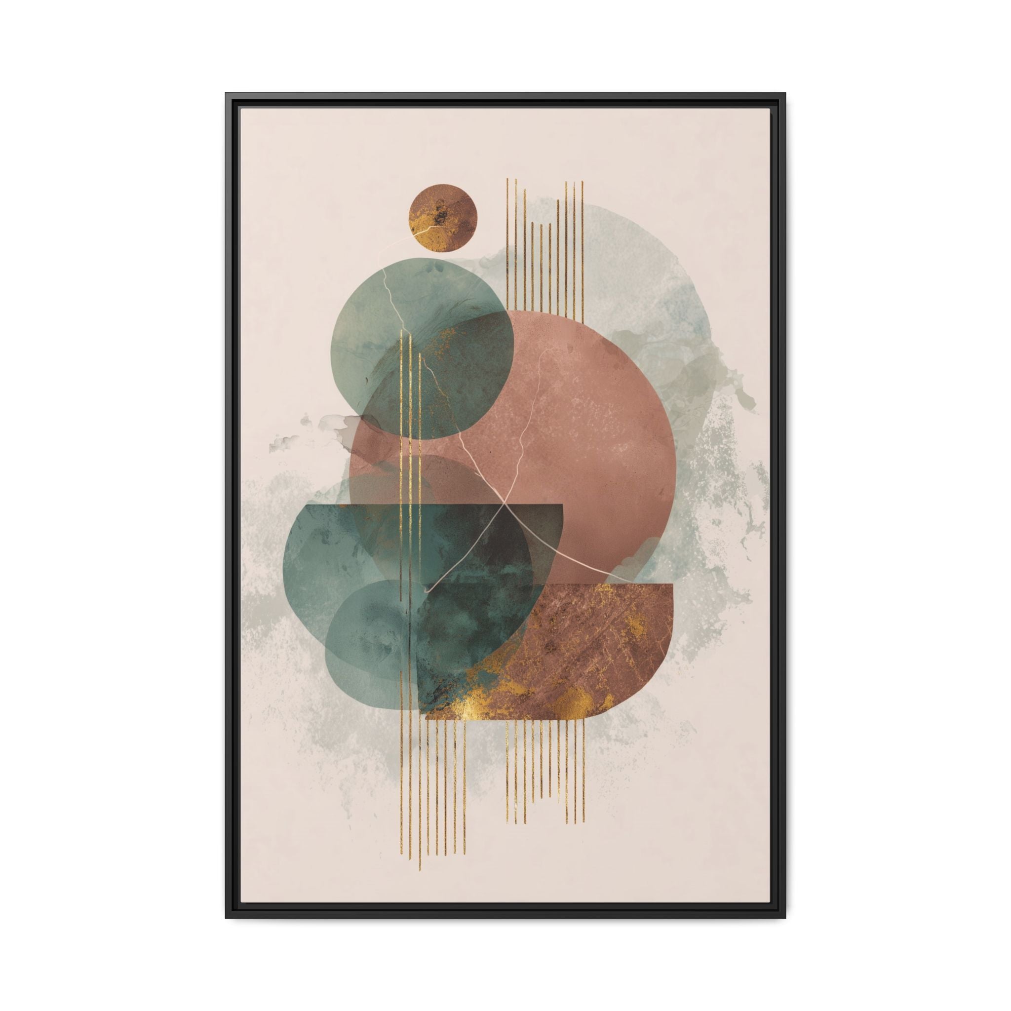 Translucent Geometries: Abstract Circles, Mid-Century Minimalism, Watercolor Layers   |   Custom Orders Accepted