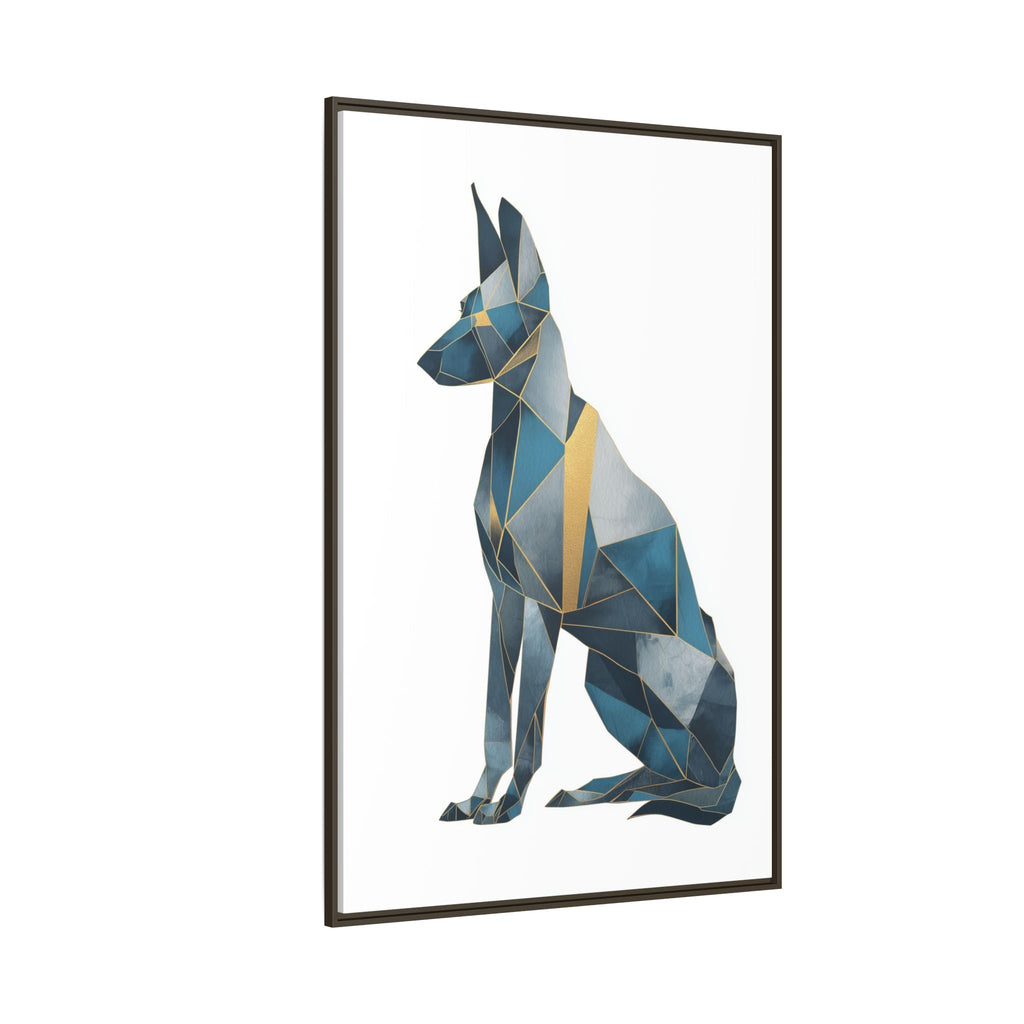 Geometric Canine Mosaic: Fractured Blue Shepherd, Modern Polygonal Art   |  Personalized & Custom Orders Available