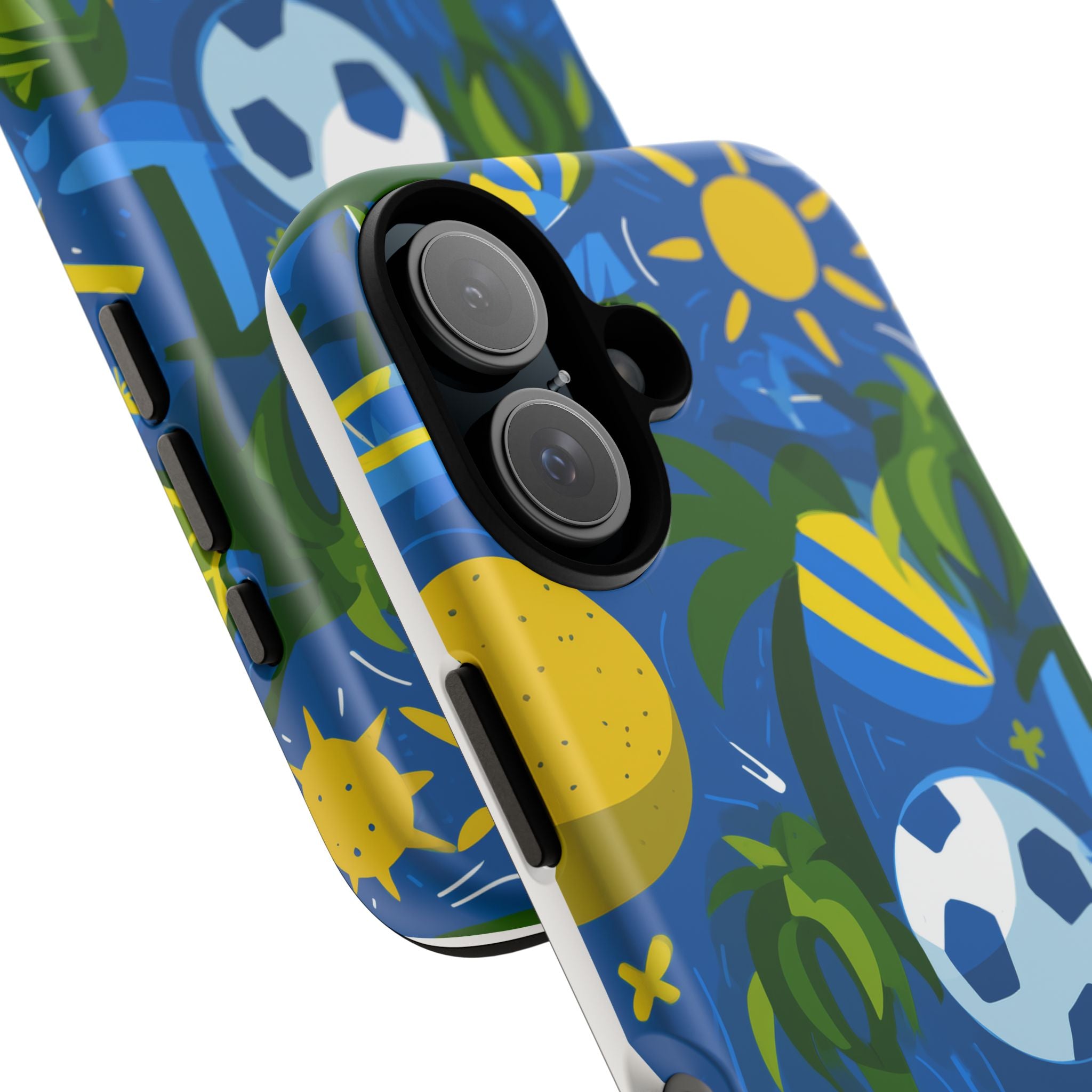 Brazil Tough Cases: Sporty Tropical Phone Case, Fun Beach Vibe Phone Accessory, Summer Travel Gift, Colorful Phone Cover, Casual Style Tech