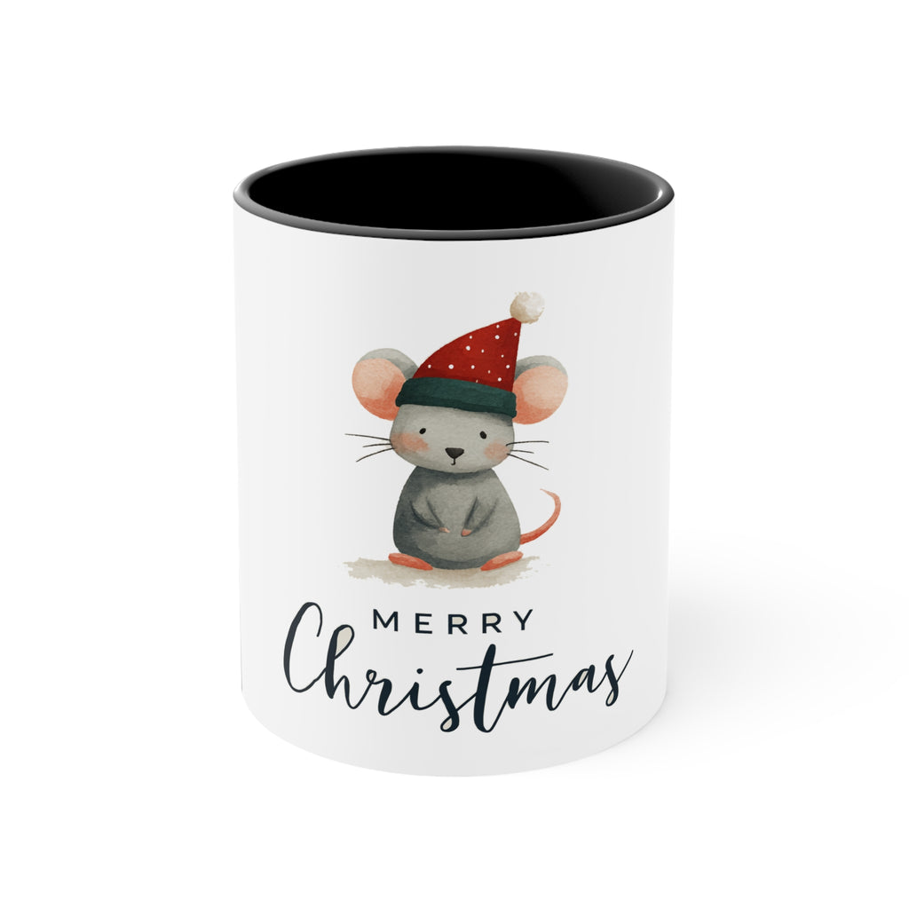 Christmas Cute Animals Rat Mouse Marsupials Colorful Accent Mug, Holiday Gift, Rodent Lover Present, 11oz Coffee Cup, Festive Kitchen Decor,