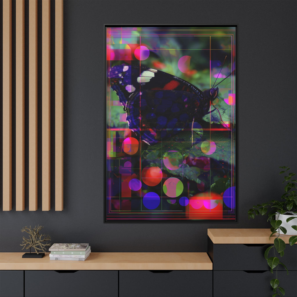 Geometric Butterfly Framed Print: Digital Glitch Butterfly Art, Geometric Nature Photography   |  Personalized & Custom Orders Available