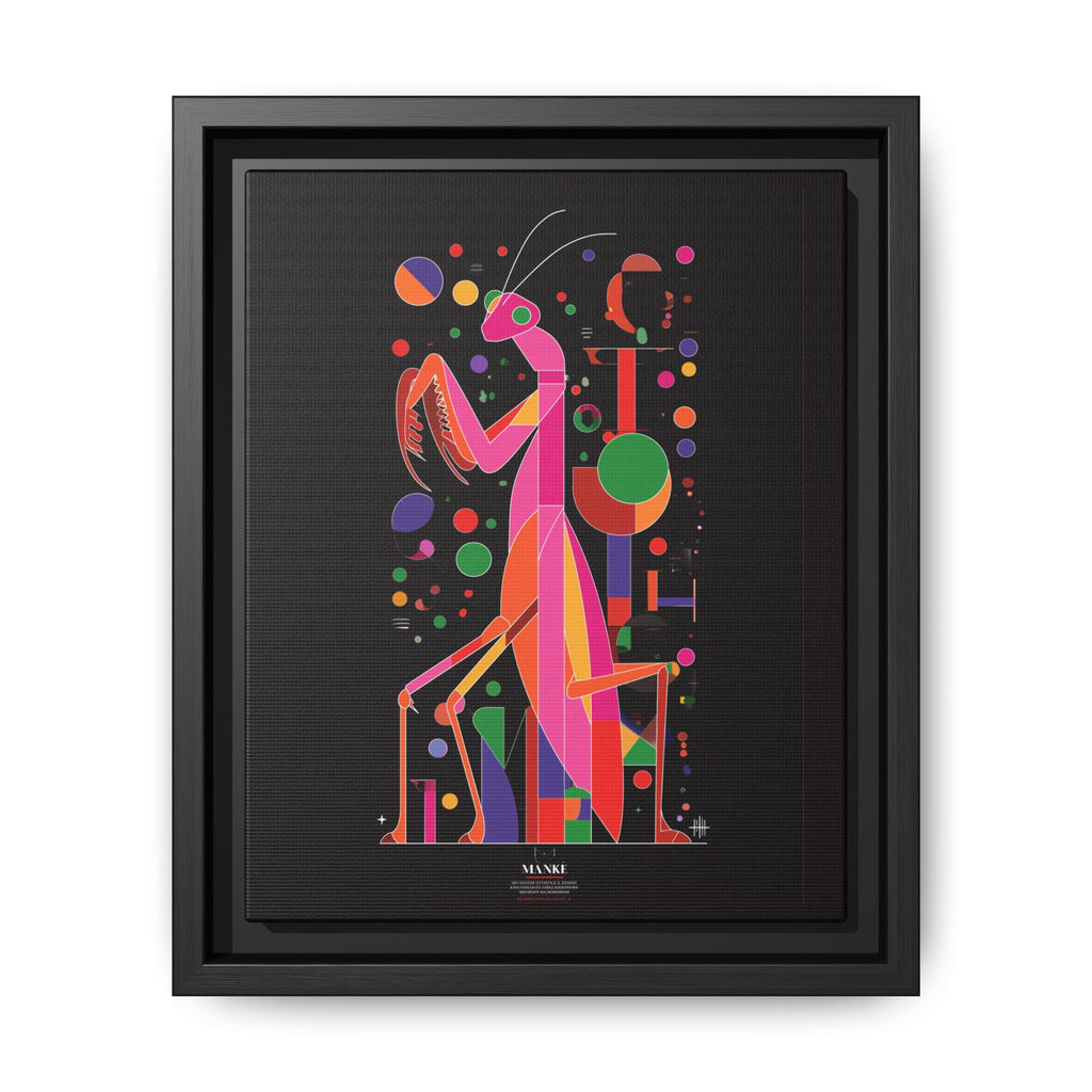 Mantis Geometrica Framed Print : Cubist Insect Design, Vibrant Graphic Poster Art   |   Custom Orders Available