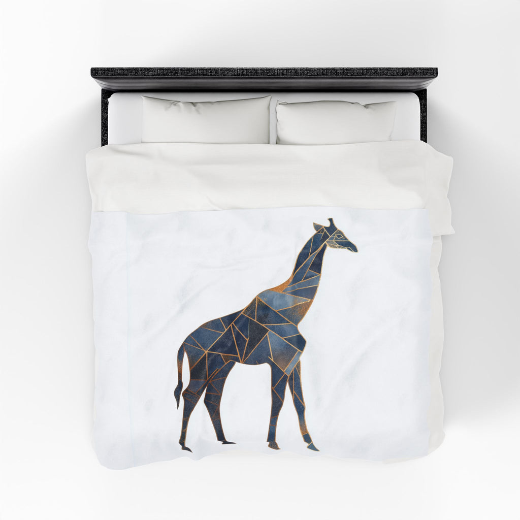 Geometric Giraffe Duvet: Cubist Mosaic, Angular Wildlife Art, Modern Fragmented Design   |  Personalized & Custom Orders Available