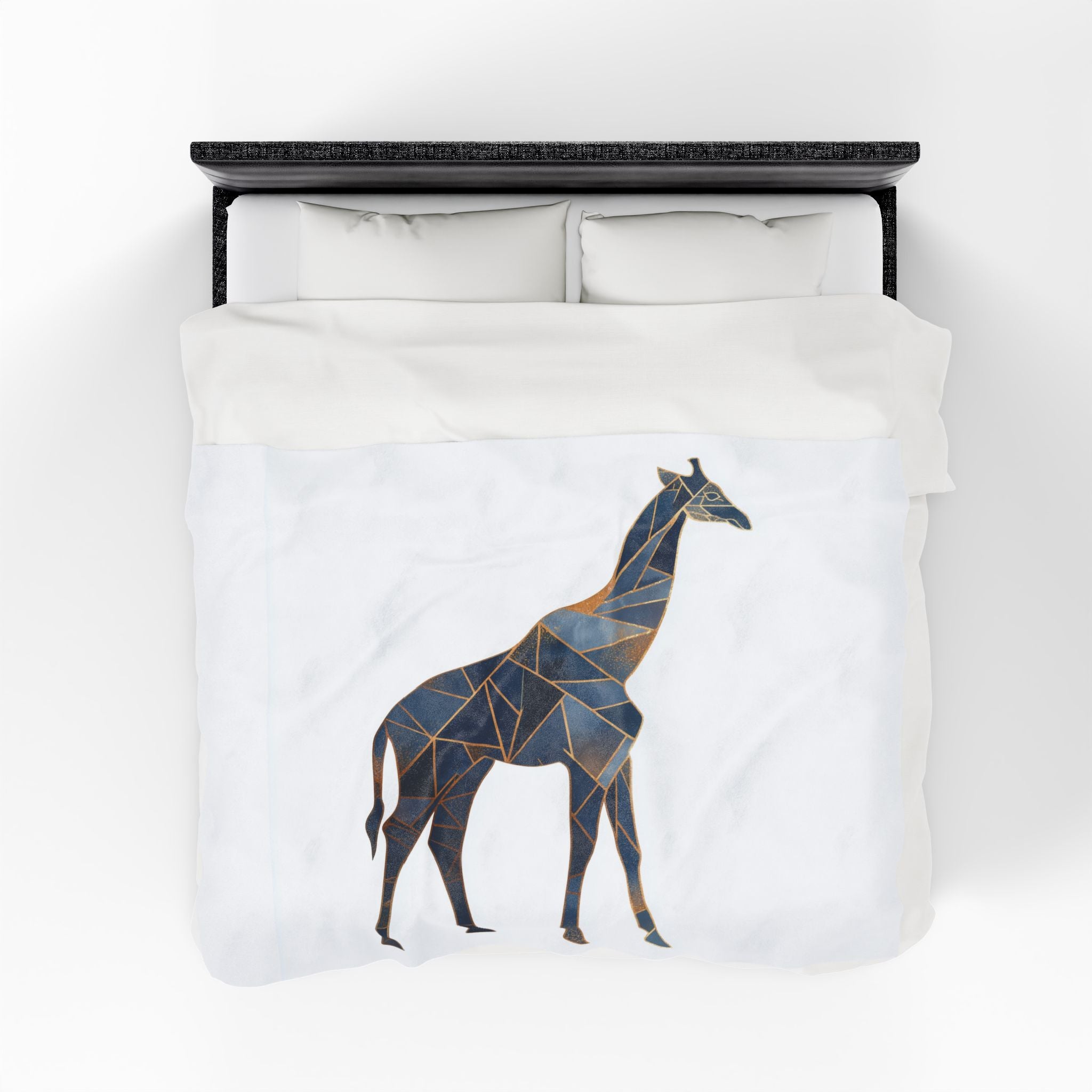 Geometric Giraffe Duvet: Cubist Mosaic, Angular Wildlife Art, Modern Fragmented Design   |  Personalized & Custom Orders Available