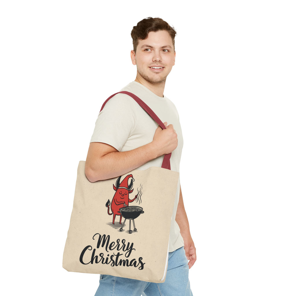 Naughty Santa , Secret Santa, Devil Theme, Devil Themed Art Tote Bag (AOP)