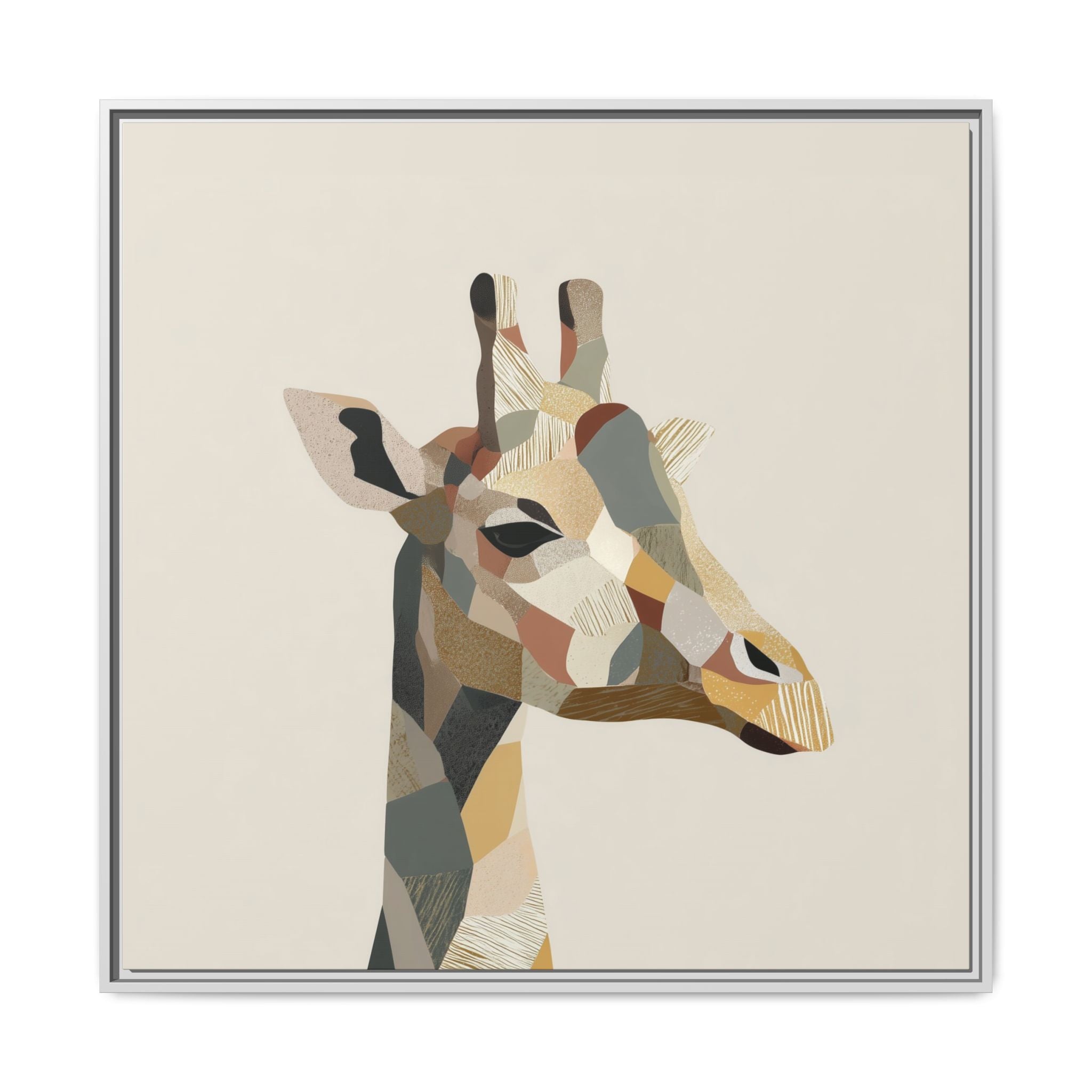 Geometric Giraffe: Cubist Wildlife Abstraction, Polygon Animal Portrait   |  Personalized & Custom Orders Available