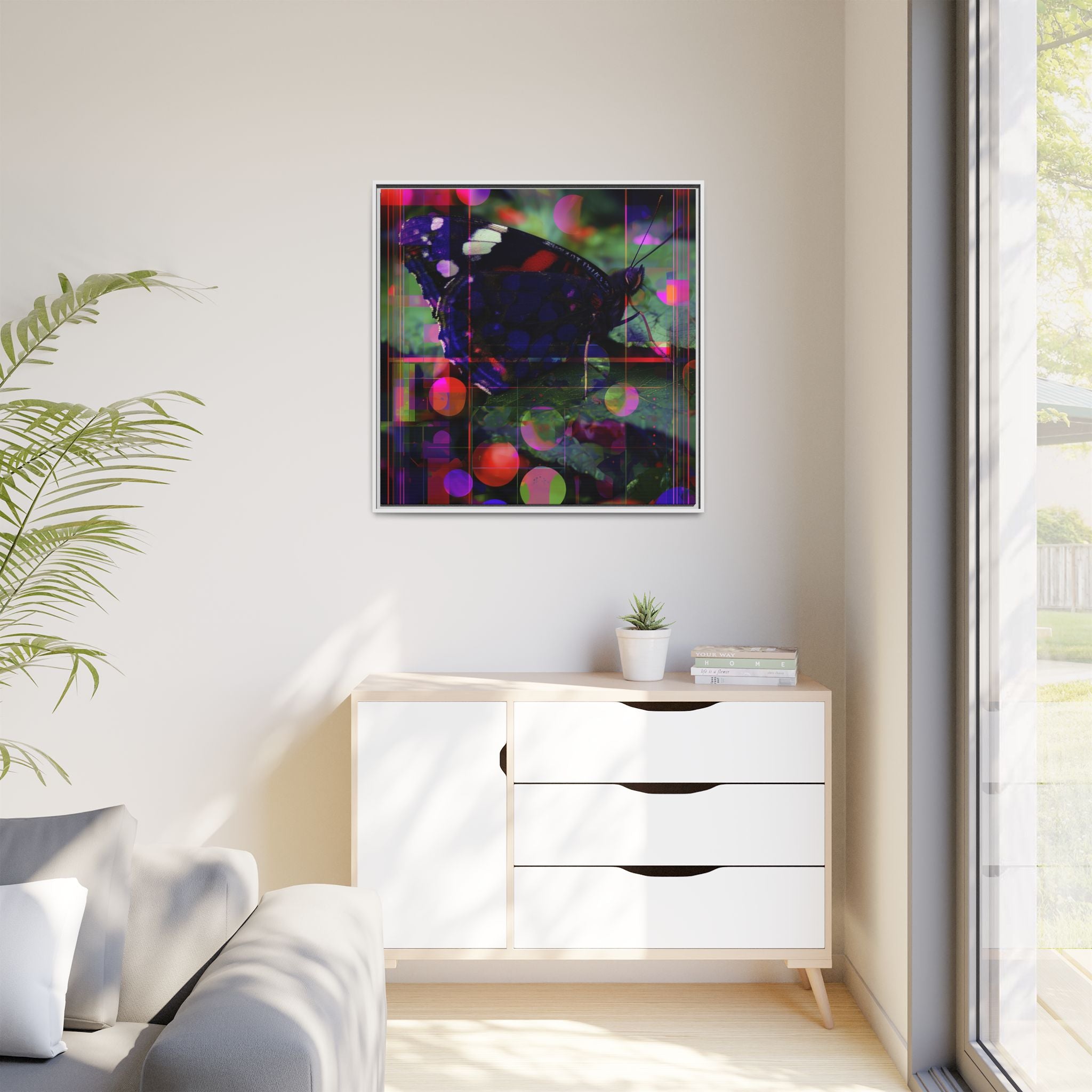 Metamorphic Glitch: Digital Nature Remix, Butterfly Geometric Distortion   |    Custom Orders Available