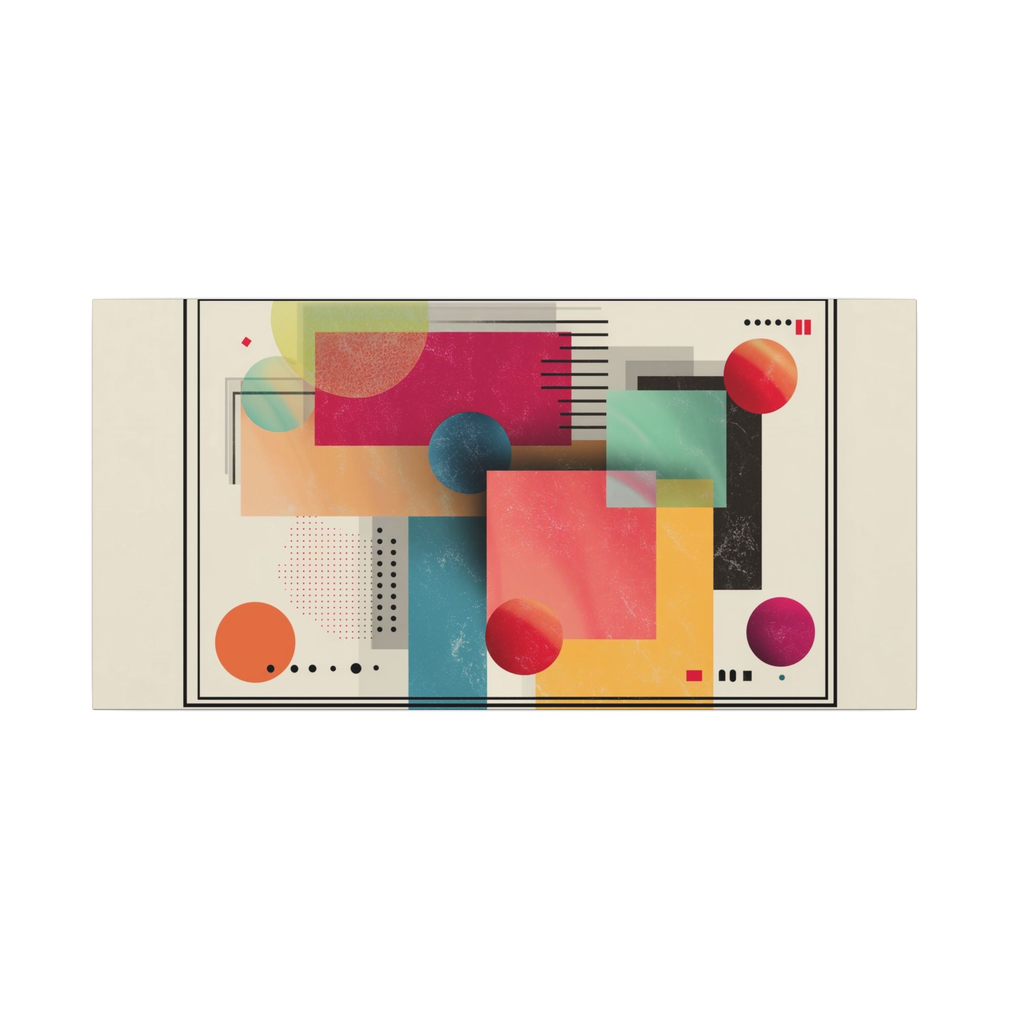 Geometric Dynamism: Bauhaus Abstraction, Translucent Shapes, Modernist Composition   |   Custom Orders Accepted