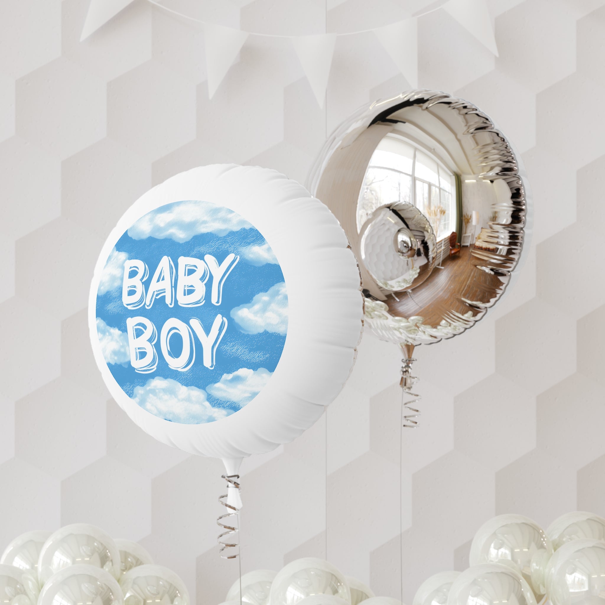 Baby Boy Blue Cloud Mylar Balloon