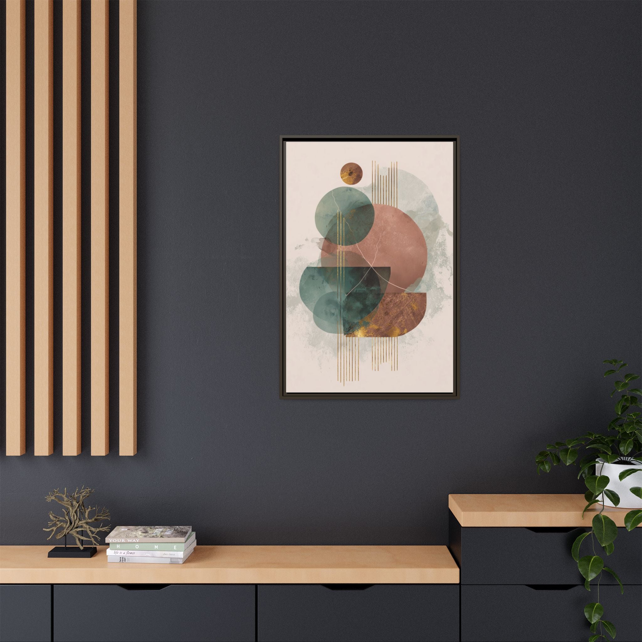 Translucent Geometries: Abstract Circles, Mid-Century Minimalism, Watercolor Layers   |   Custom Orders Accepted