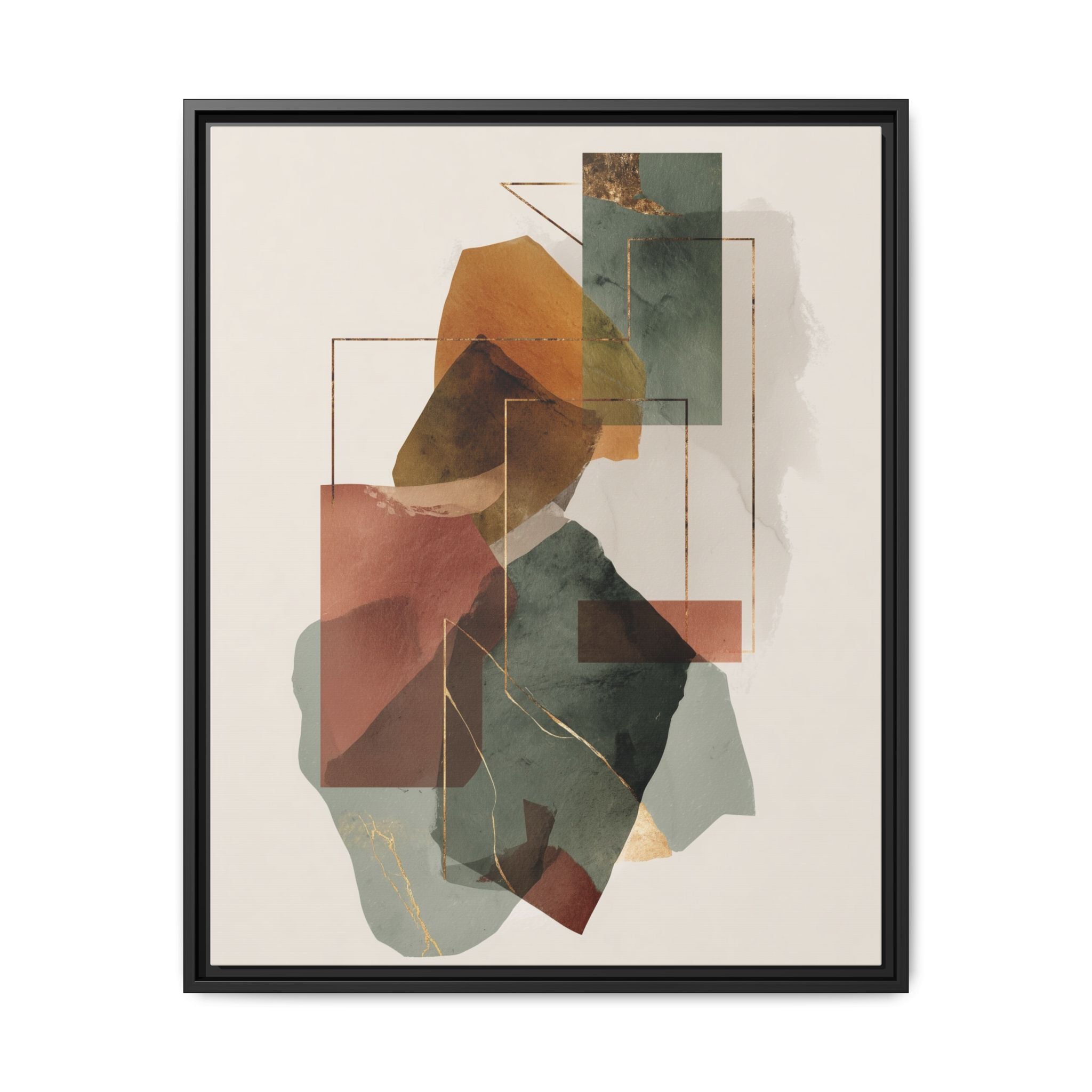 Harmonic Geometries: Architectural Abstraction, Earthy Palette, Minimalist Composition   |   Custom Orders Accepted