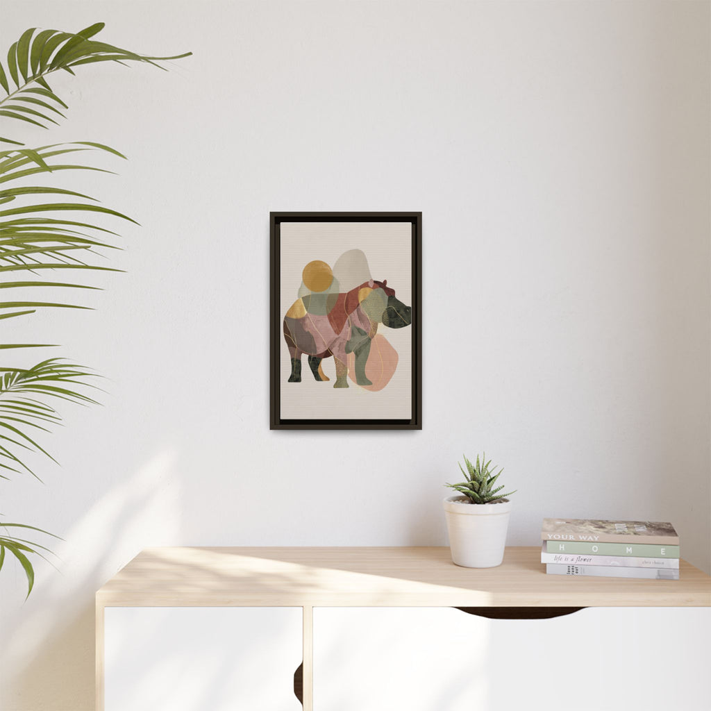 Geometric Harmony: Abstract Hippo Silhouette, Modern Minimalist Animal Art   |    Custom Orders Available