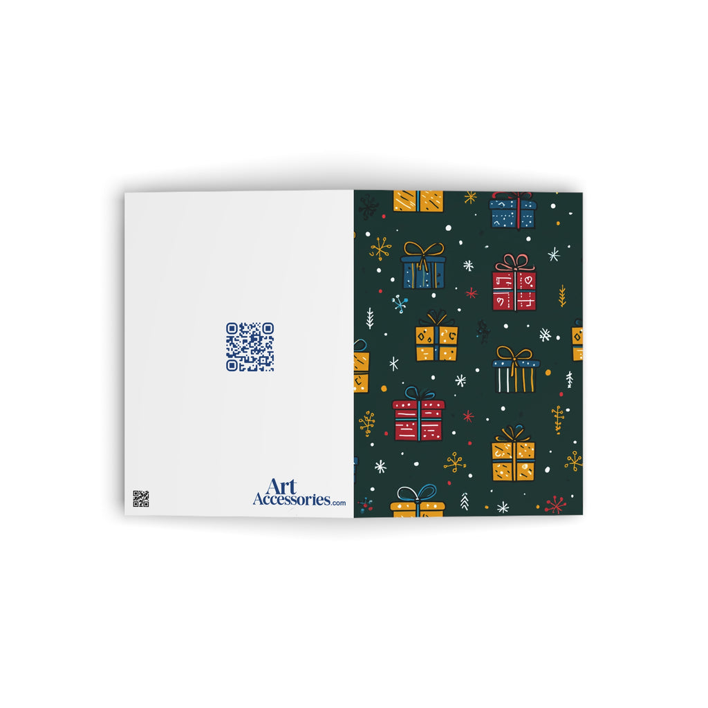 Greeting Card Set for Christmas Wrapping, Holiday Gift Enclosures, Festive Note Cards, Xmas Stationery Pack, Seasonal Card Collection