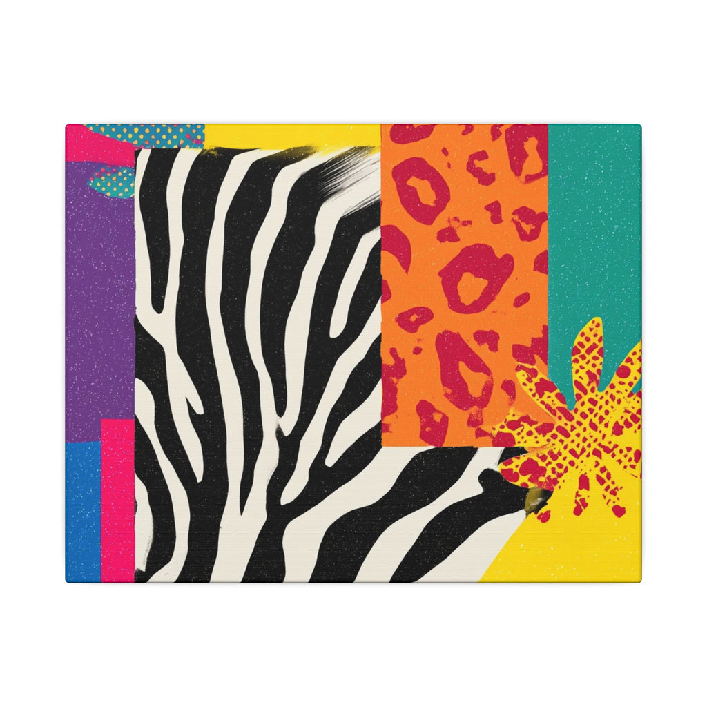 Pop Geometry: Zebra Leopard Fusion, Geometric Color Block, Modern Abstract Design   |   Custom Orders Accepted