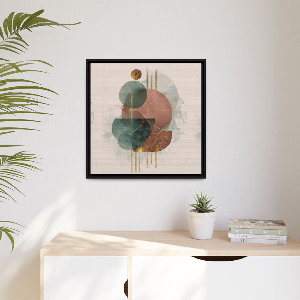 Translucent Geometries: Abstract Circles, Mid-Century Minimalism, Watercolor Layers   |   Custom Orders Accepted