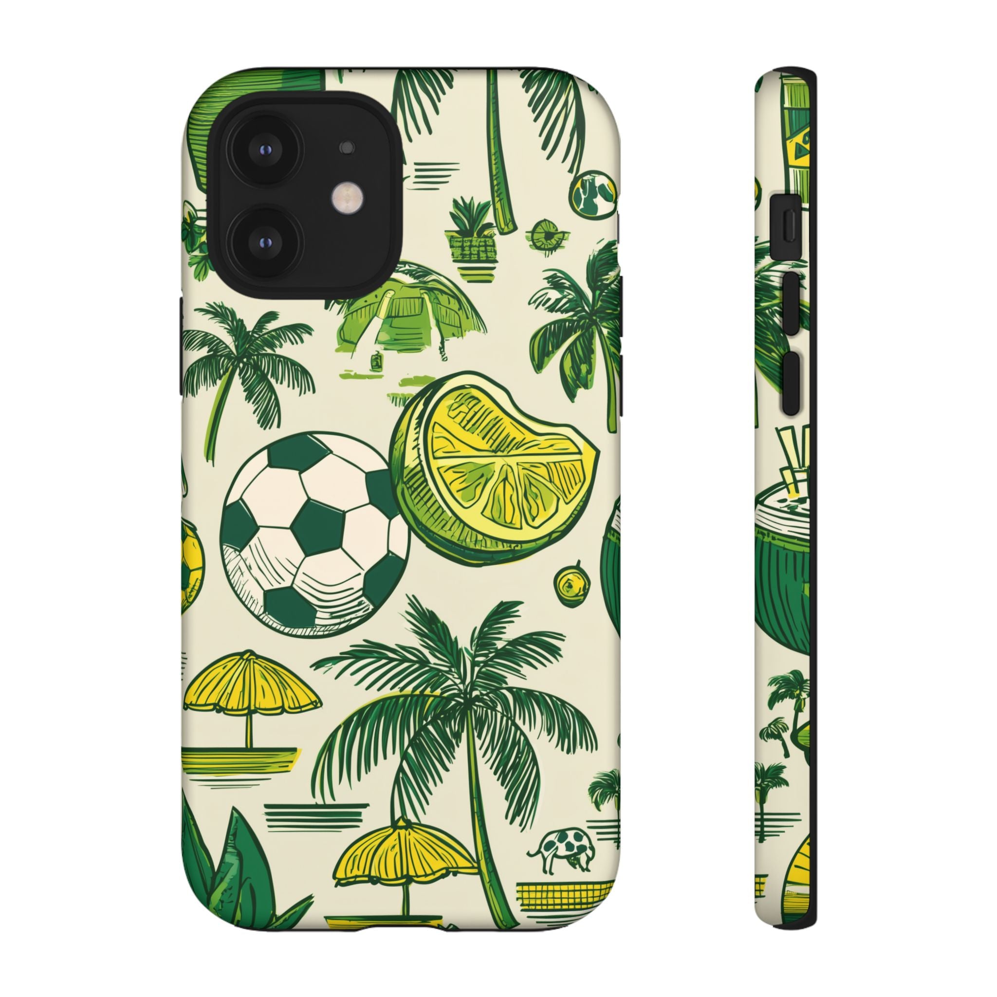 Summer Tough Cases: Sporty Tropical Phone Case, Fun Beach Vibe Phone Accessory, Summer Travel Gift, Colorful Phone Cover, Casual Style Tech