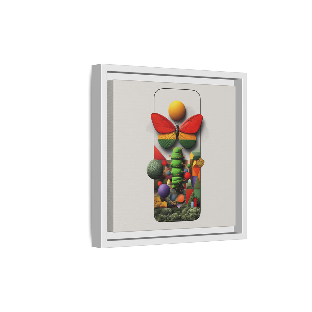 Metamorphosis Framed Print : Geometric Nature Transformation, Vibrant Butterfly Composition   |  Personalized & Custom Orders Available