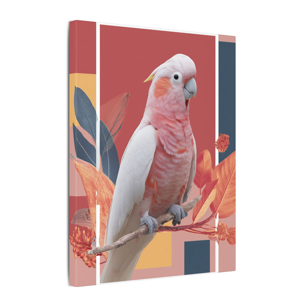 Pink Cockatoo in Geometric Harmony: Australian Wildlife Art, Modern Graphic Design   |    Custom Orders Available