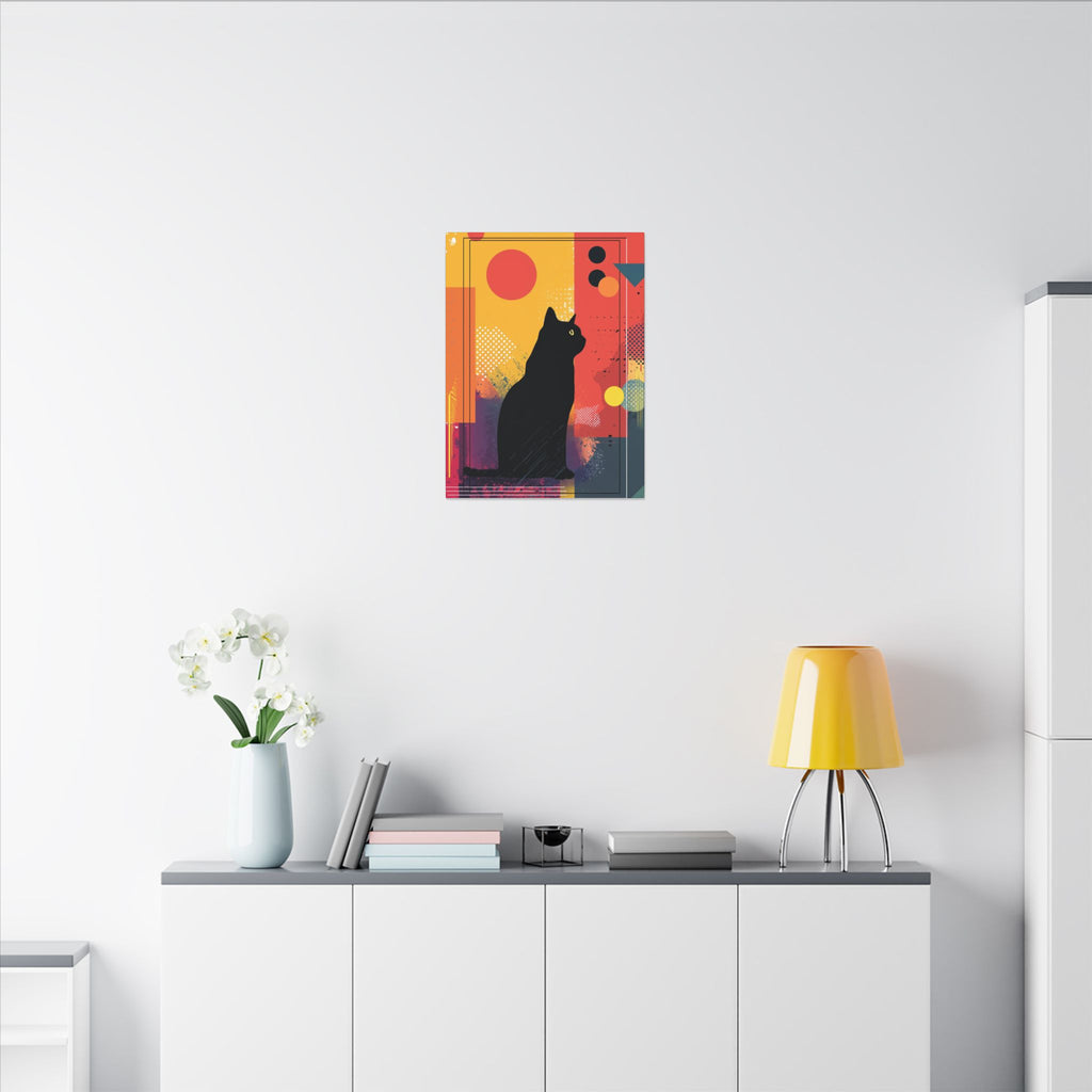 Feline Fusion: Geometric Kaleidoscope, Abstract Digital Art, Colorful Pop Silhouette   |  Personalized & Custom Orders Available