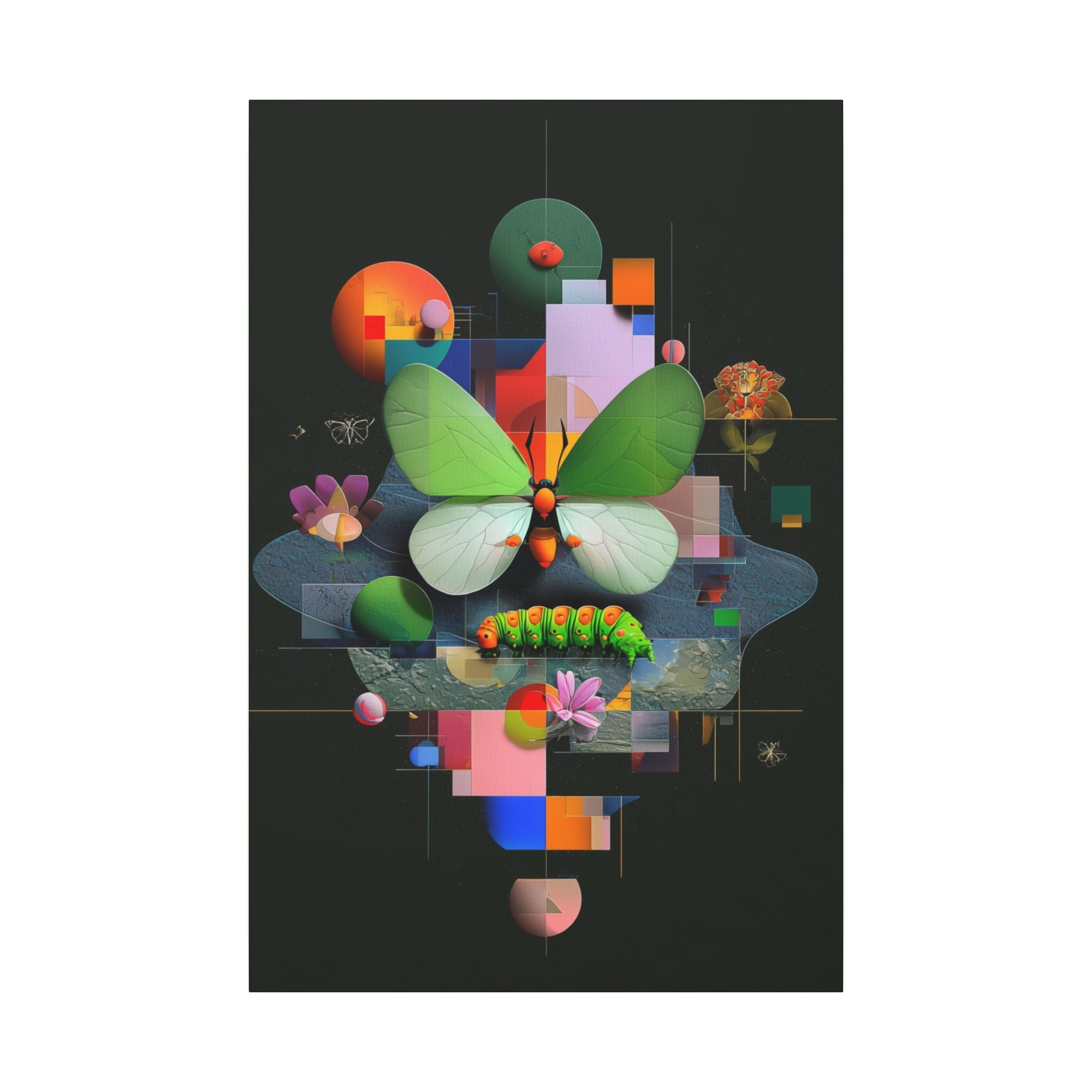 Metamorphosis of Geometry: Abstract Digital Butterfly Composition, Geometric Nature Art   |    Custom Orders Available