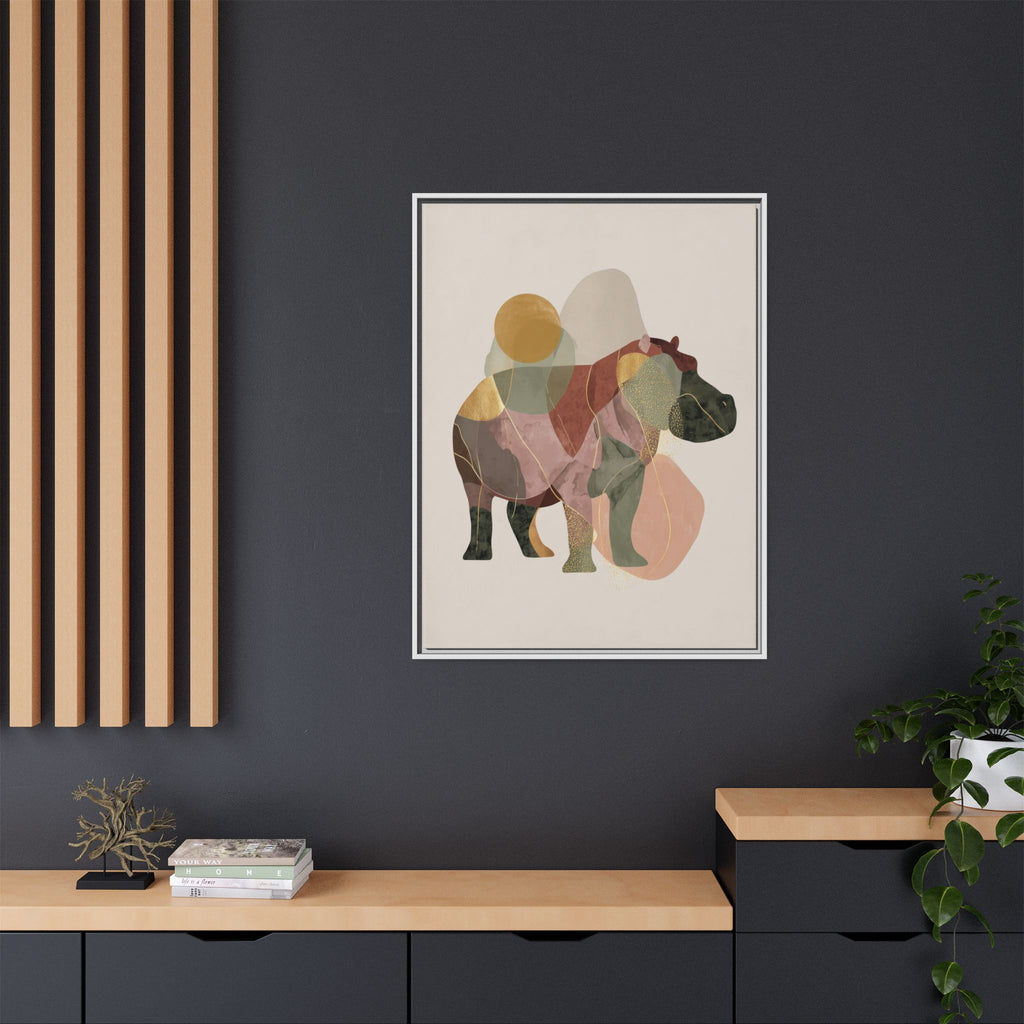 Geometric Harmony: Abstract Hippo Silhouette, Modern Minimalist Animal Art   |    Custom Orders Available