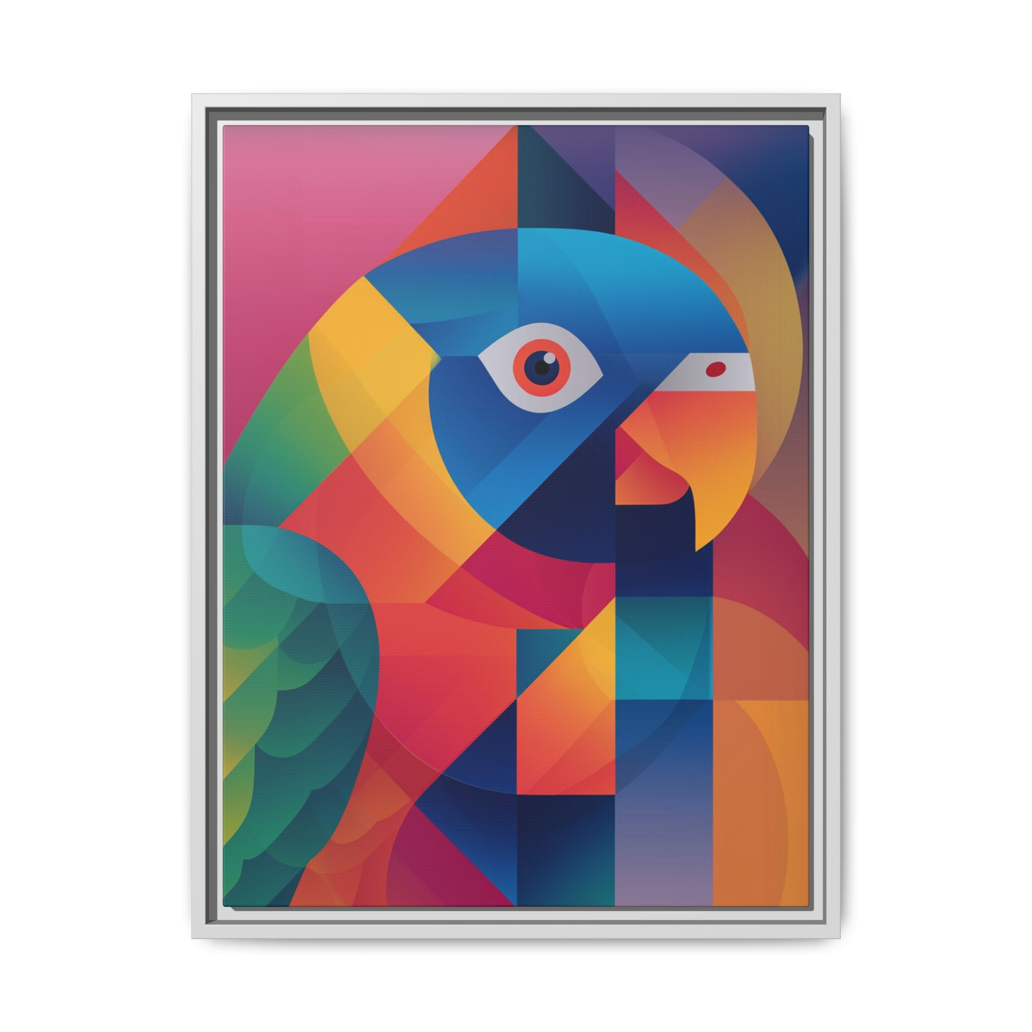 Cubist Parrot Prisma: Geometric Bird Design, Modern Angular Art   |    Custom Orders Available