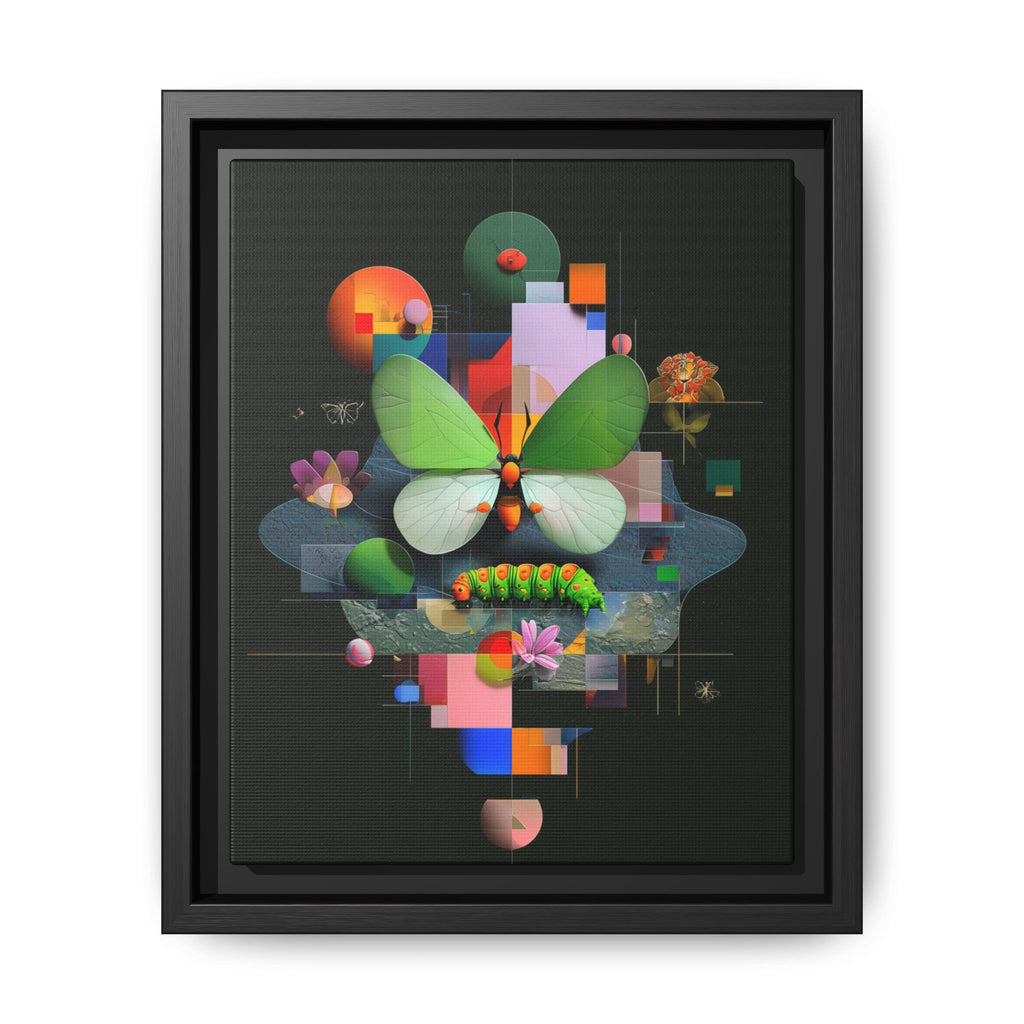 Metamorphosis Geometry Framed Print : Digital Nature Synthesis, Butterfly Abstraction   |  Personalized & Custom Orders Available