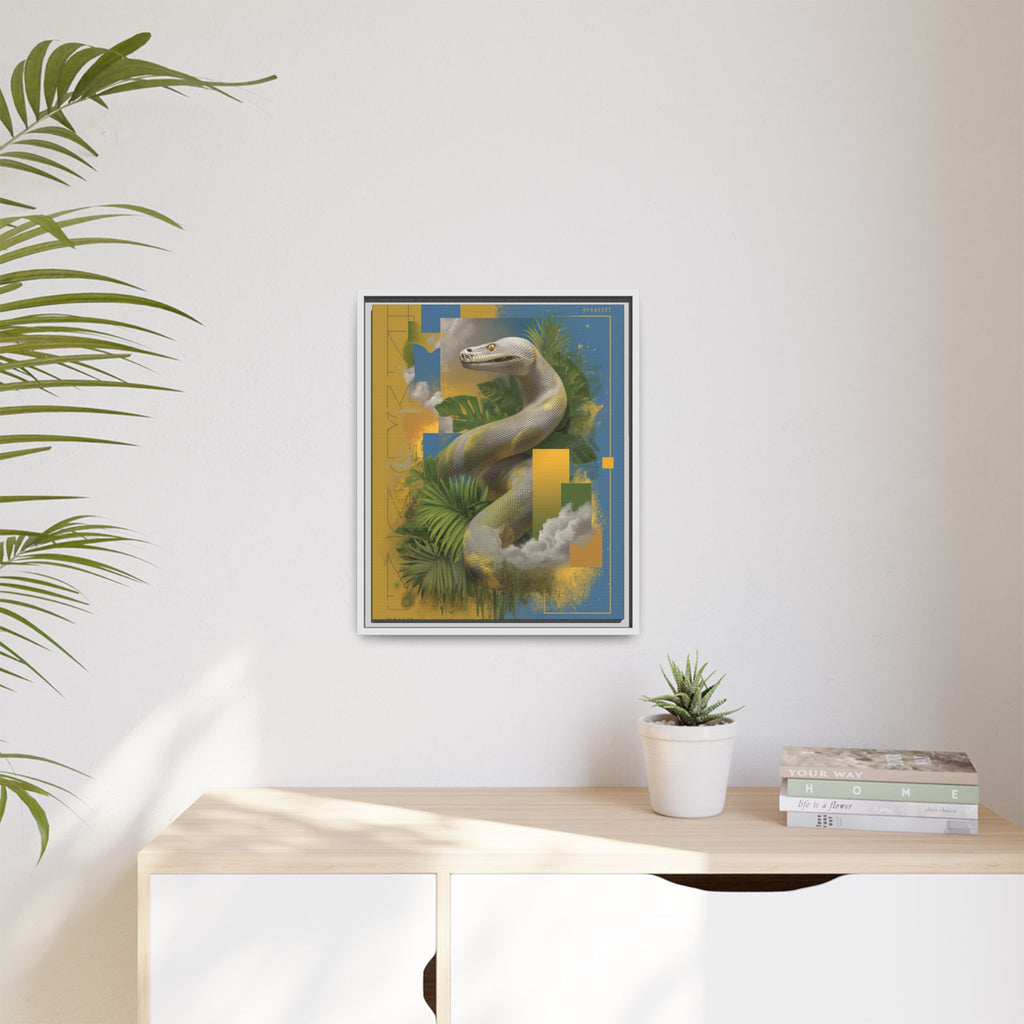 Serpent of Surreal Geometries: Tropical Hyperrealism, Digital Snake Illustration   |    Custom Orders Available