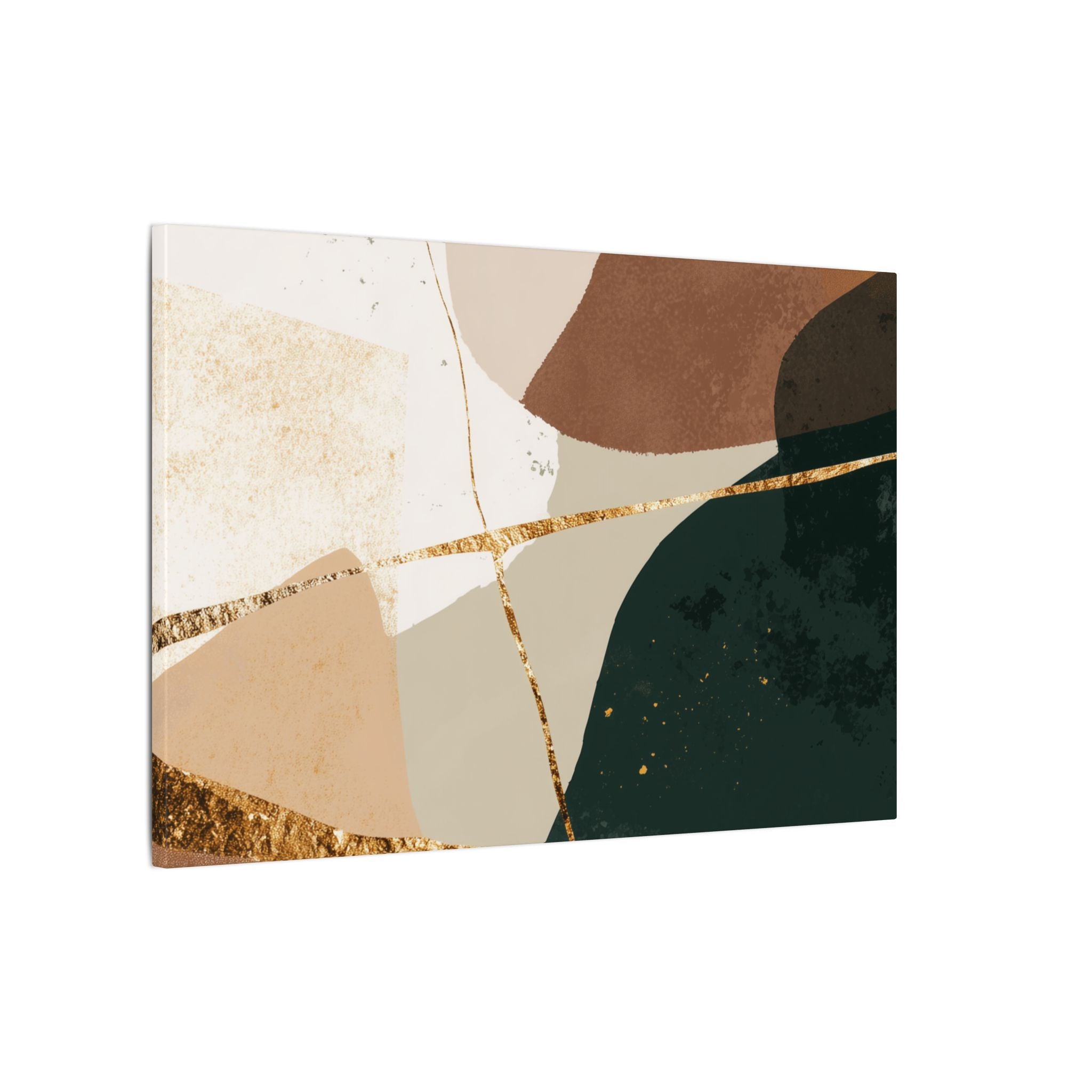 Canvas Print, Abstract Earthy Gold Wall Art, Modern Designer Home Decor, Stretched Matte Canvas; Thick, Multi-Size, Office Decor