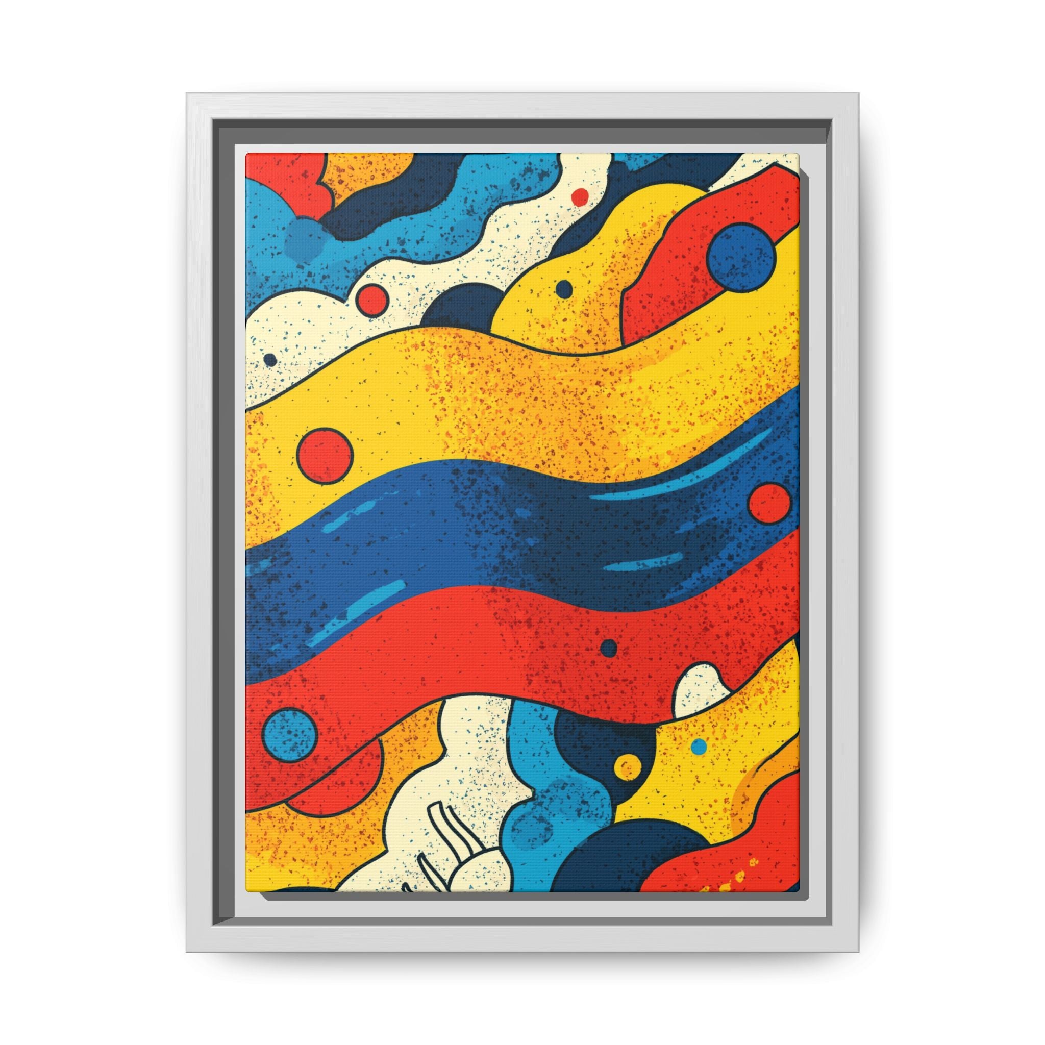 Wave Rhythms: Chromatic Abstraction, Vintage Screen Print Textures, Dynamic Color Composition   |   Custom Orders Accepted