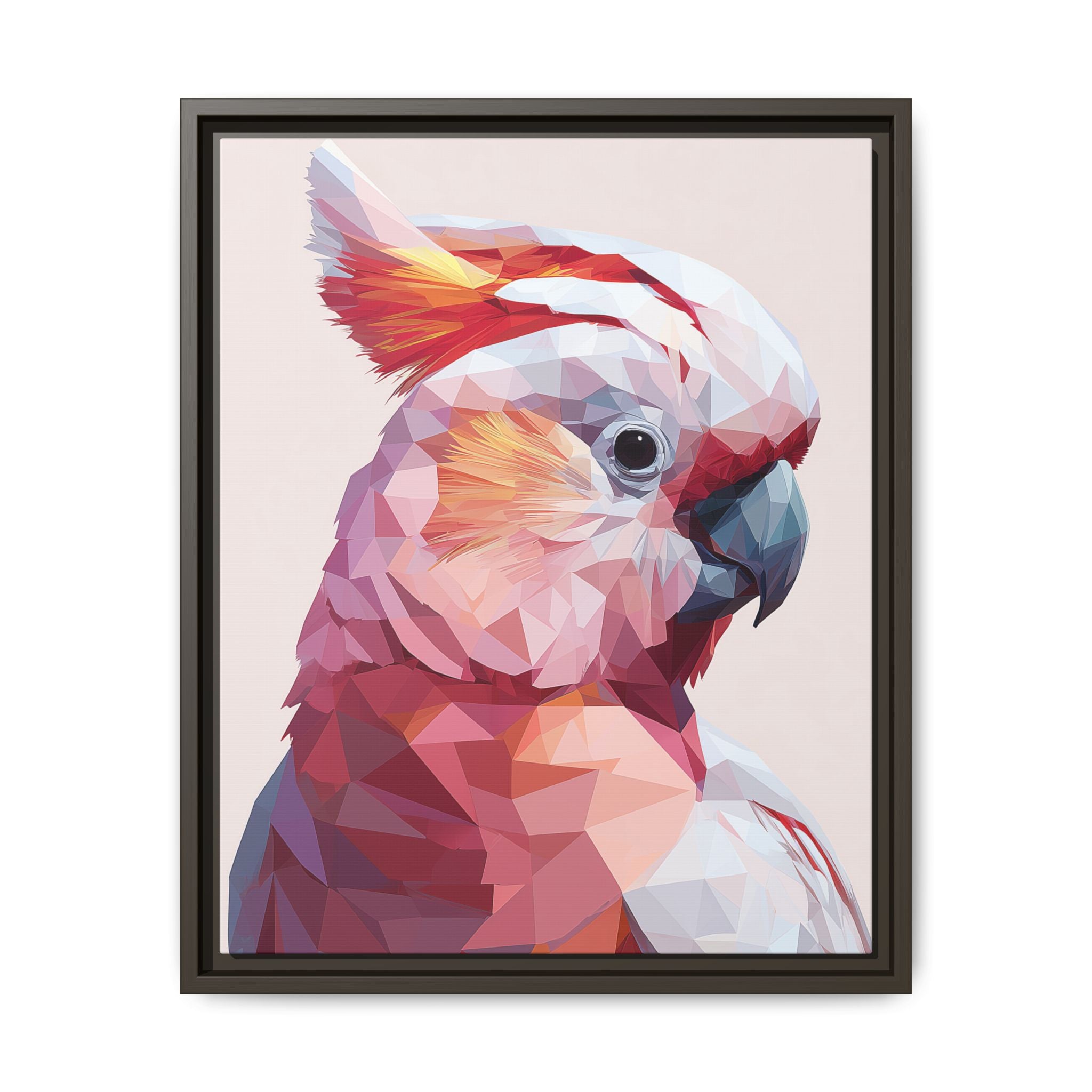 Geometric Cockatoo Portrait: Low-Poly Bird Art, Vibrant Abstract Illustration   |    Custom Orders Available