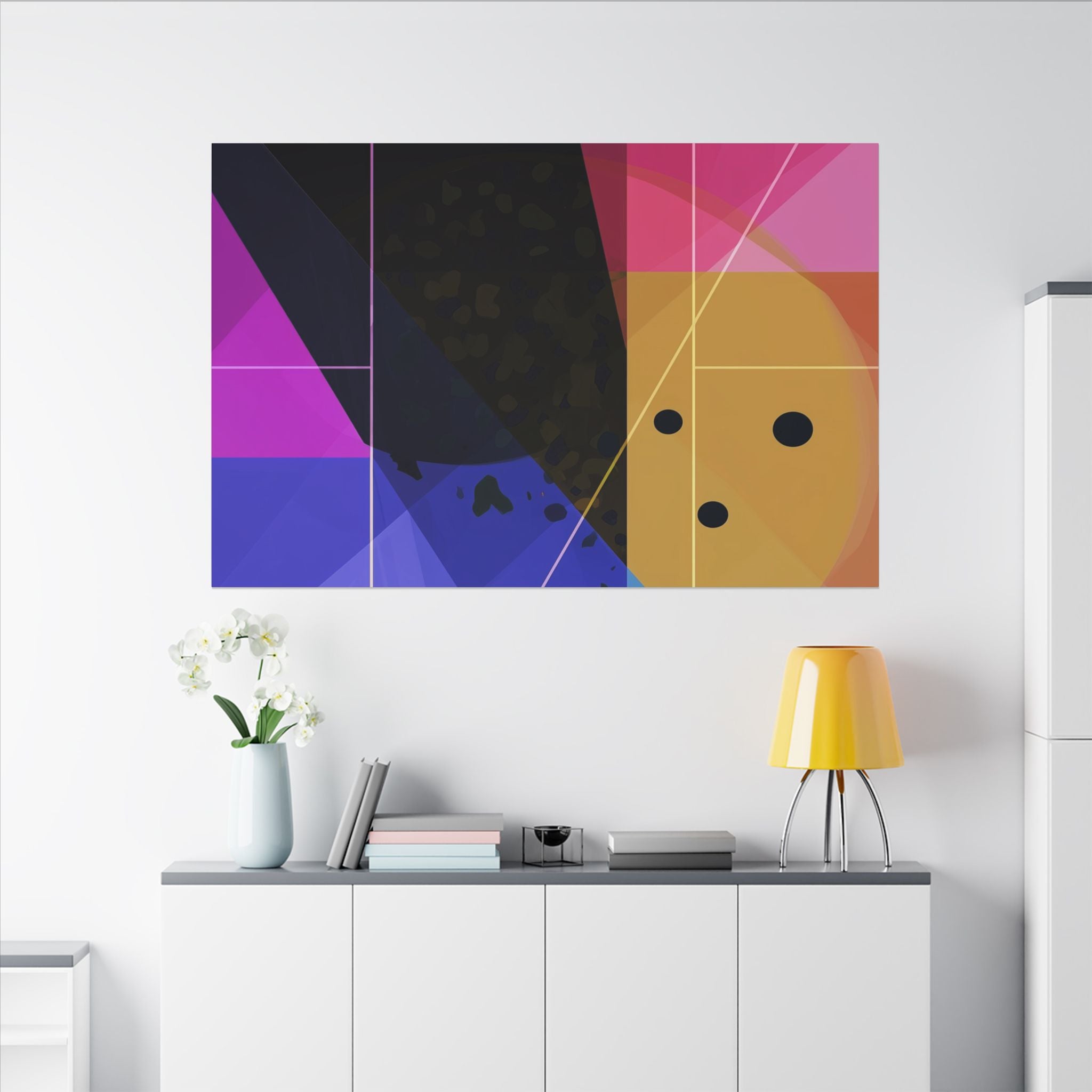 Geometric Intersections: Angular Minimalism, Digital Constructivism, Chromatic Grid Composition   |   Custom Orders Accepted