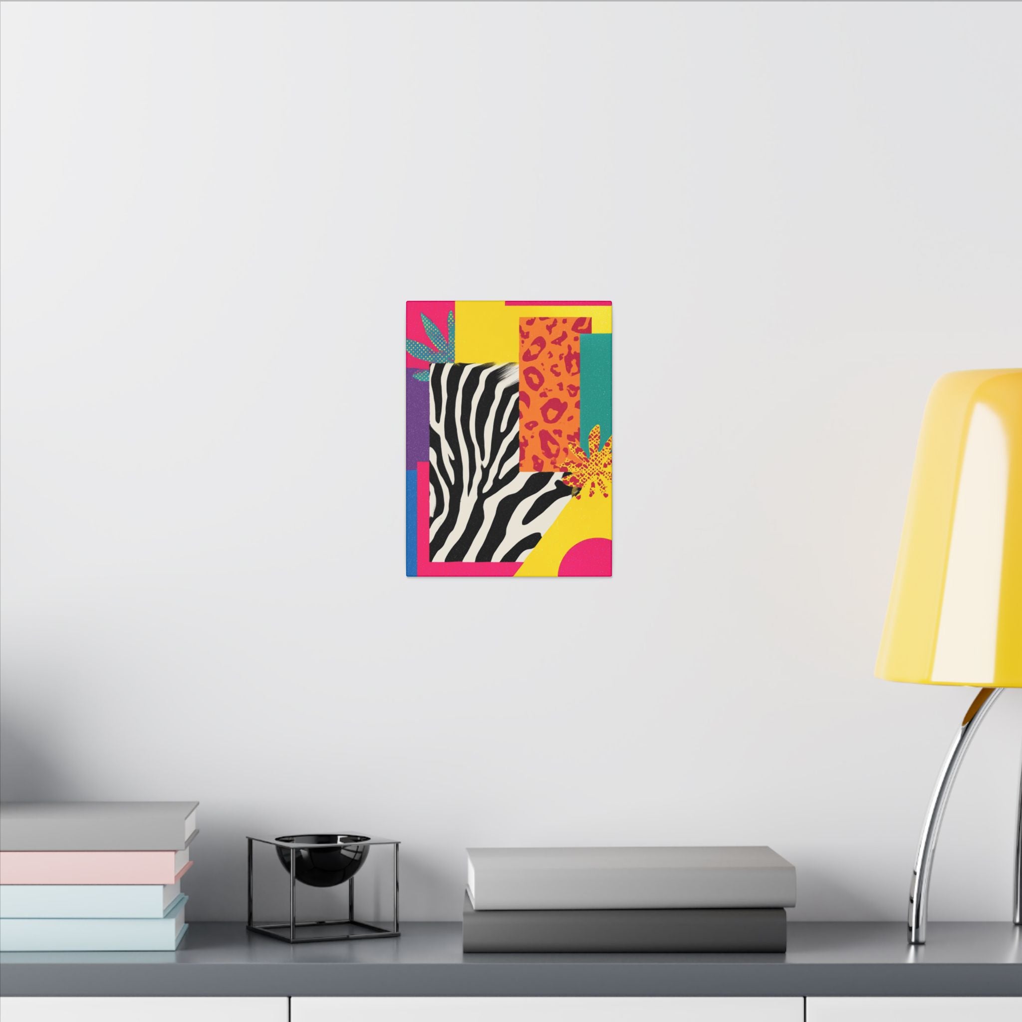 Pop Geometry: Zebra Leopard Fusion, Geometric Color Block, Modern Abstract Design   |   Custom Orders Accepted