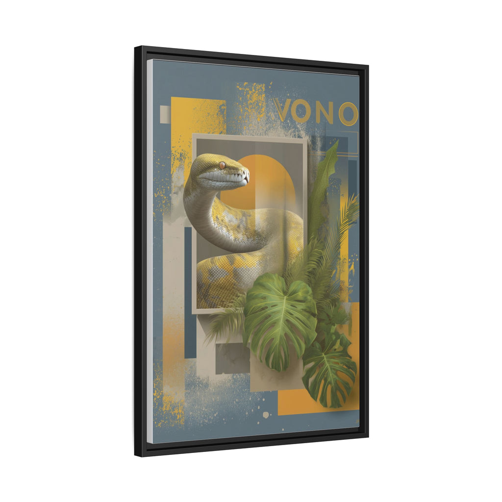 Serpent of Geometric Dimensions: Tropical Vono Design, Abstract Wildlife Art   |  Personalized & Custom Orders Available