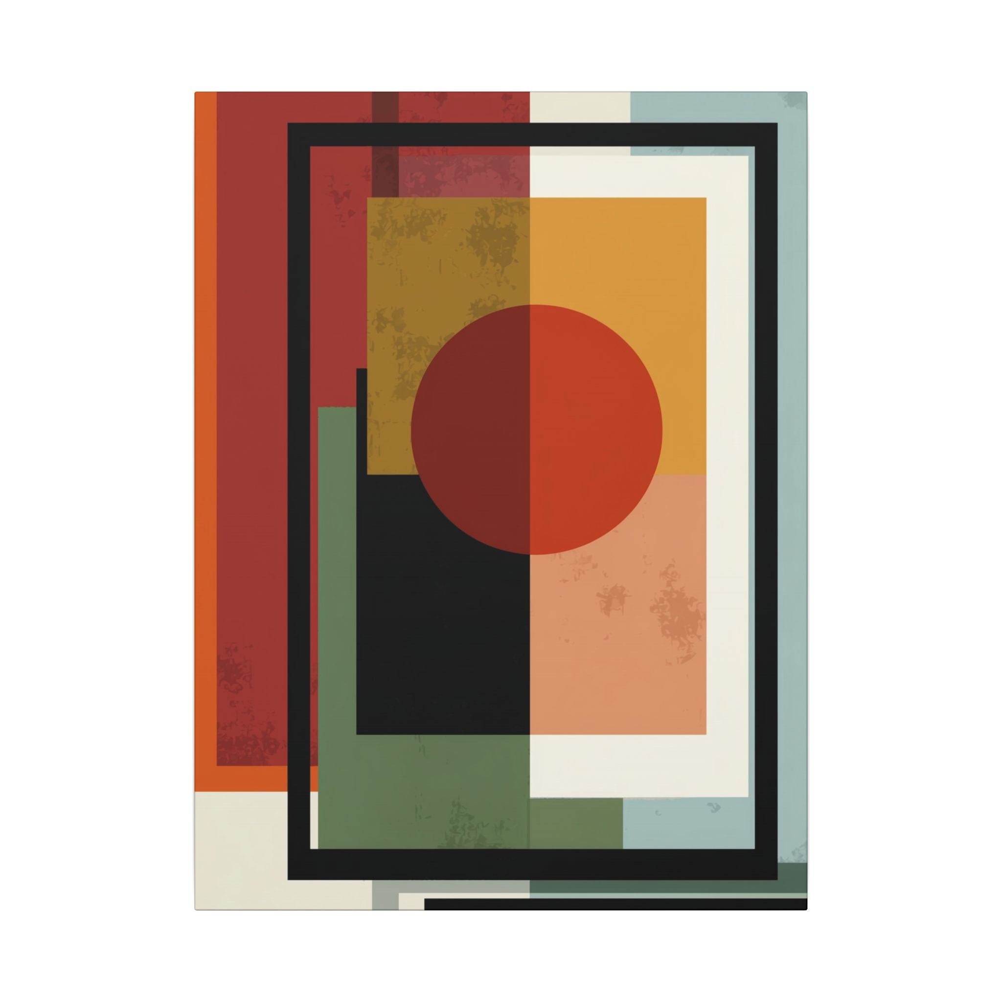 Geometric Harmony: Bauhaus Inspired Design, Mid-Century Modern Composition, Abstract Rectangular Layers   |   Custom Orders Accepted