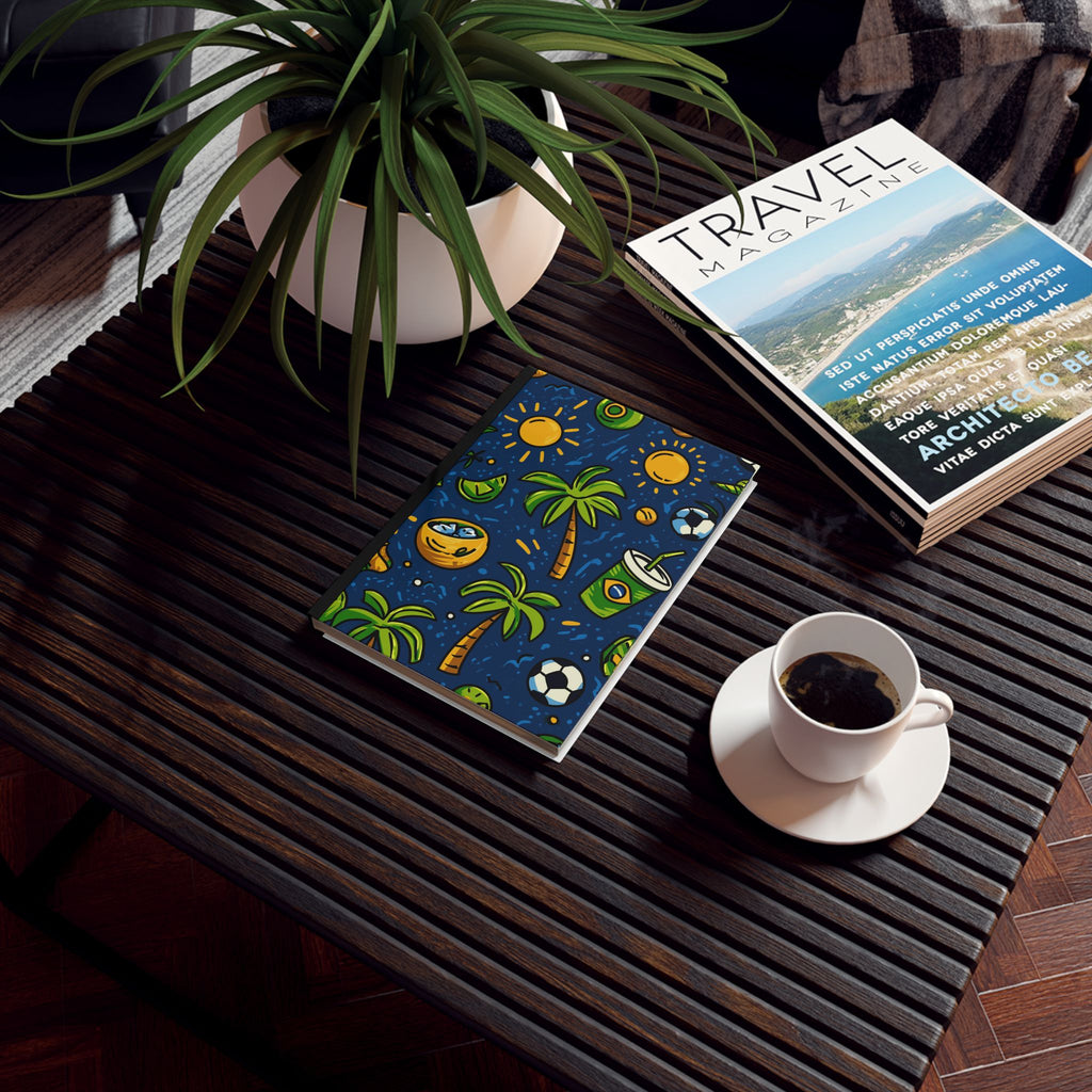 Brazilian Summer Vibes: Tropical Beach Fusion, Playful Cartoon Illustration, Soccer and Sun Culture Celebration | Custom Orders Accepted