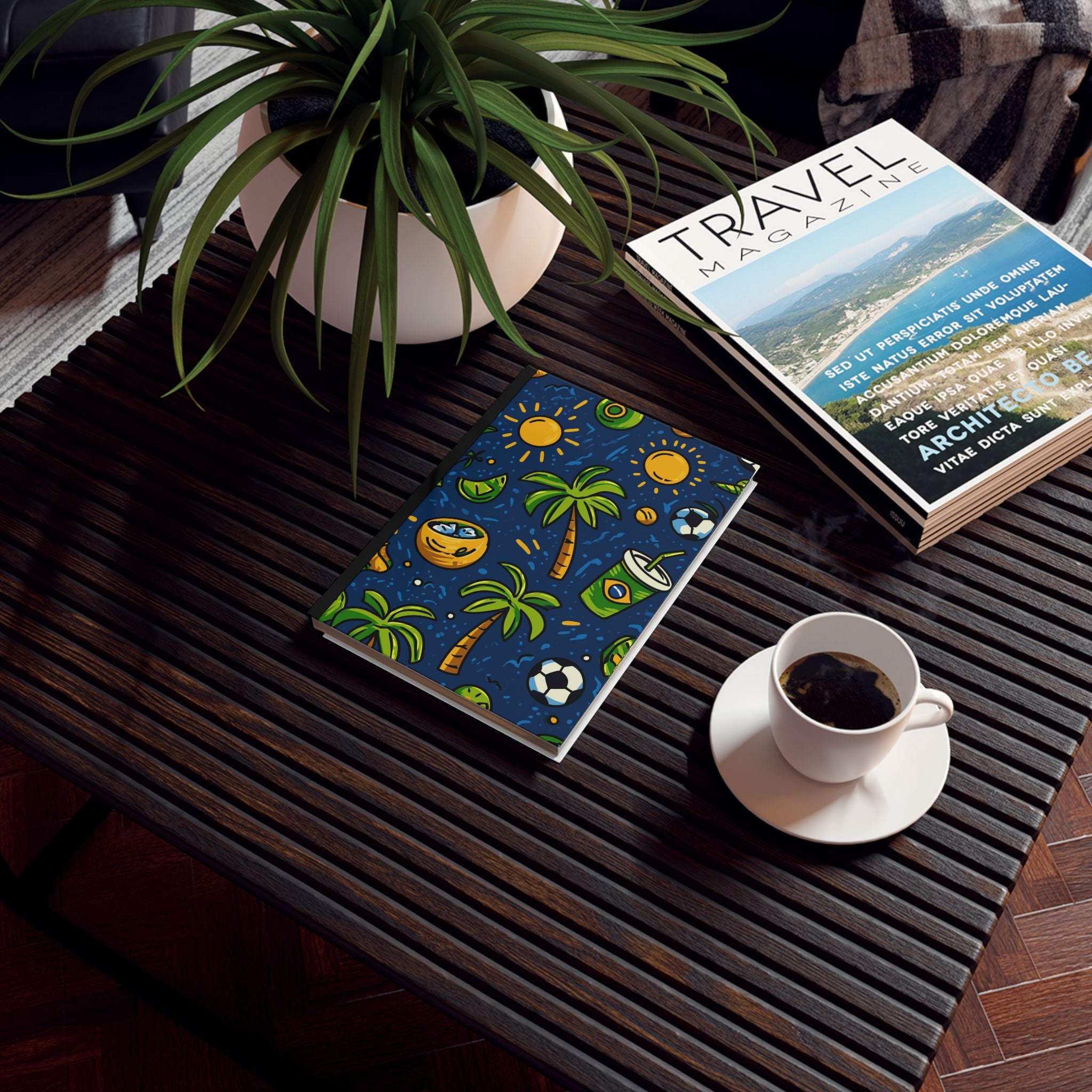 Brazilian Summer Vibes: Tropical Beach Fusion, Playful Cartoon Illustration, Soccer and Sun Culture Celebration | Custom Orders Accepted